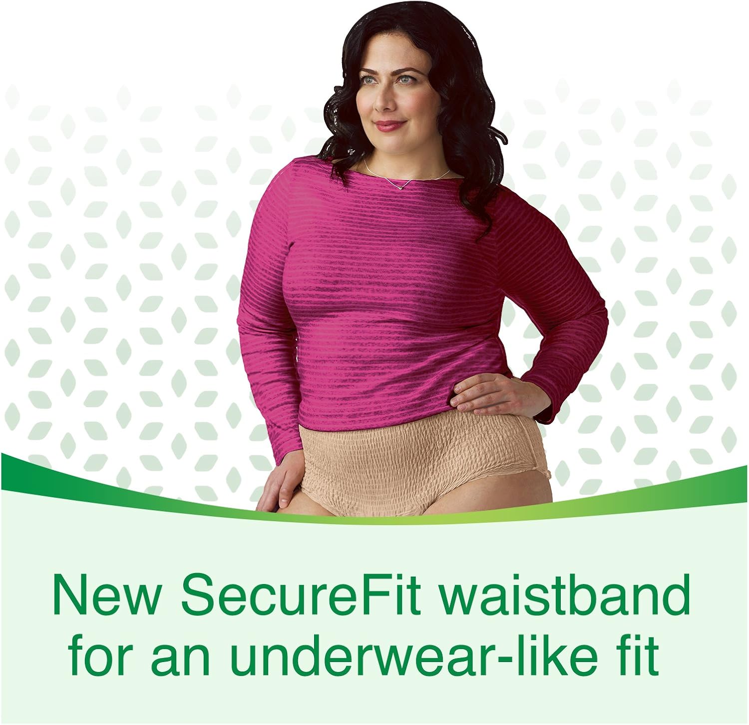 Depend FIT-FLEX Incontinence Underwear for Women, Disposable, Maximum Absorbency, Large, Blush, 52 Count (2 Packs of 26) (Packaging May Vary)