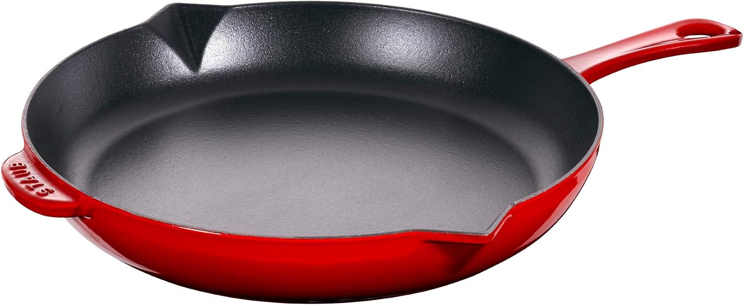Staub Cast Iron 10-inch Fry Pan - Grenadine, Made in France