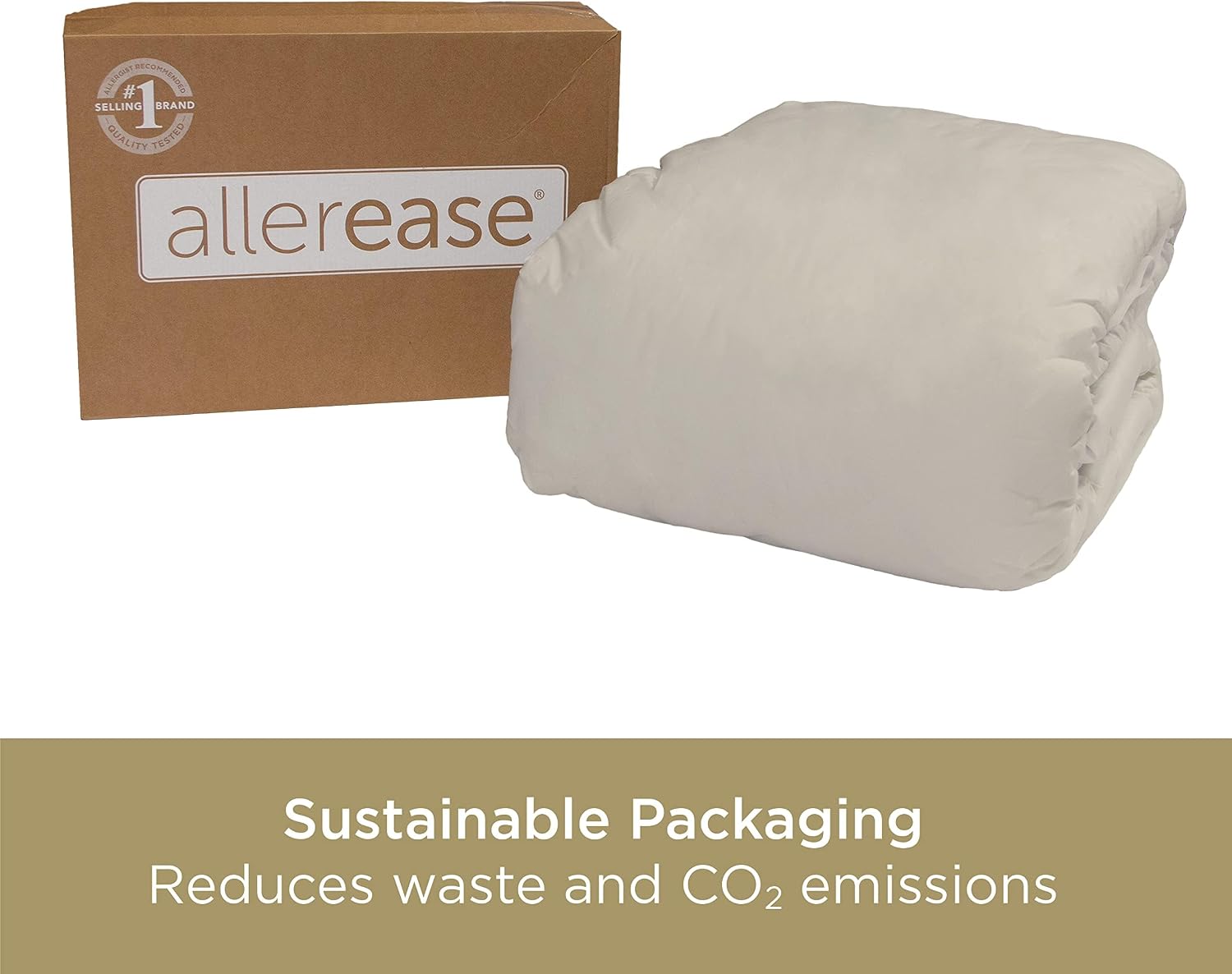 AllerEase Organically Grown Cotton Waterproof Mattress Pad Full