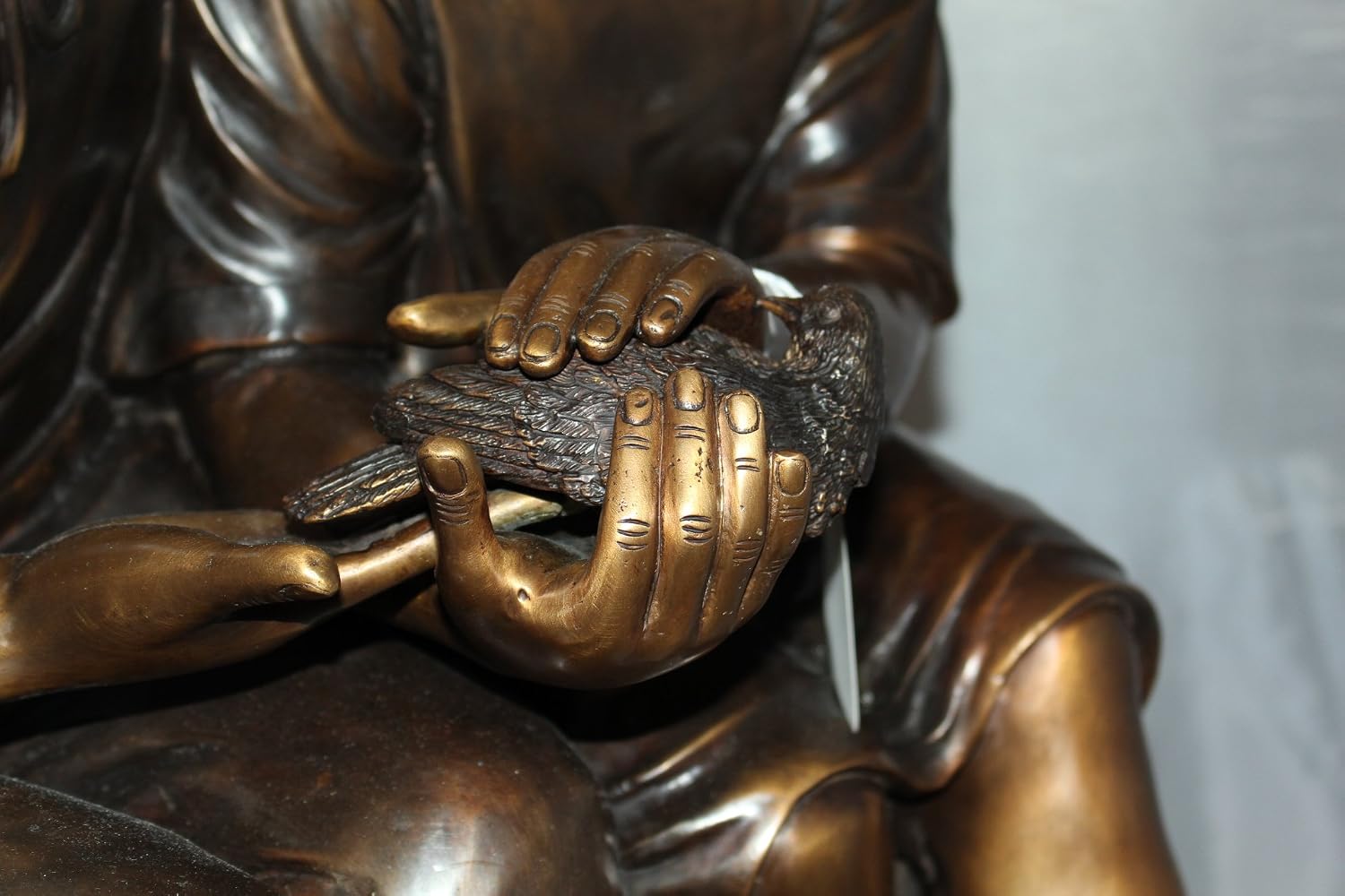 Nifao Two Children with Bird, Kids Medium Bronze Statue, 18"L x 26"W x 34"H
