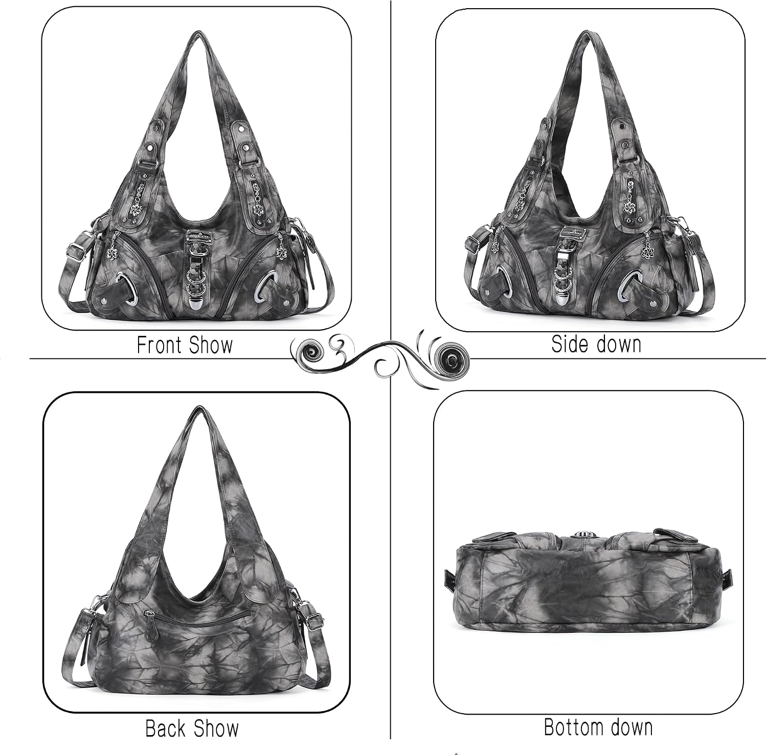 Angelkiss Hobo Purses and handbags for Women Satchel Handbag Women Purses Large Daily Shoulder Bags