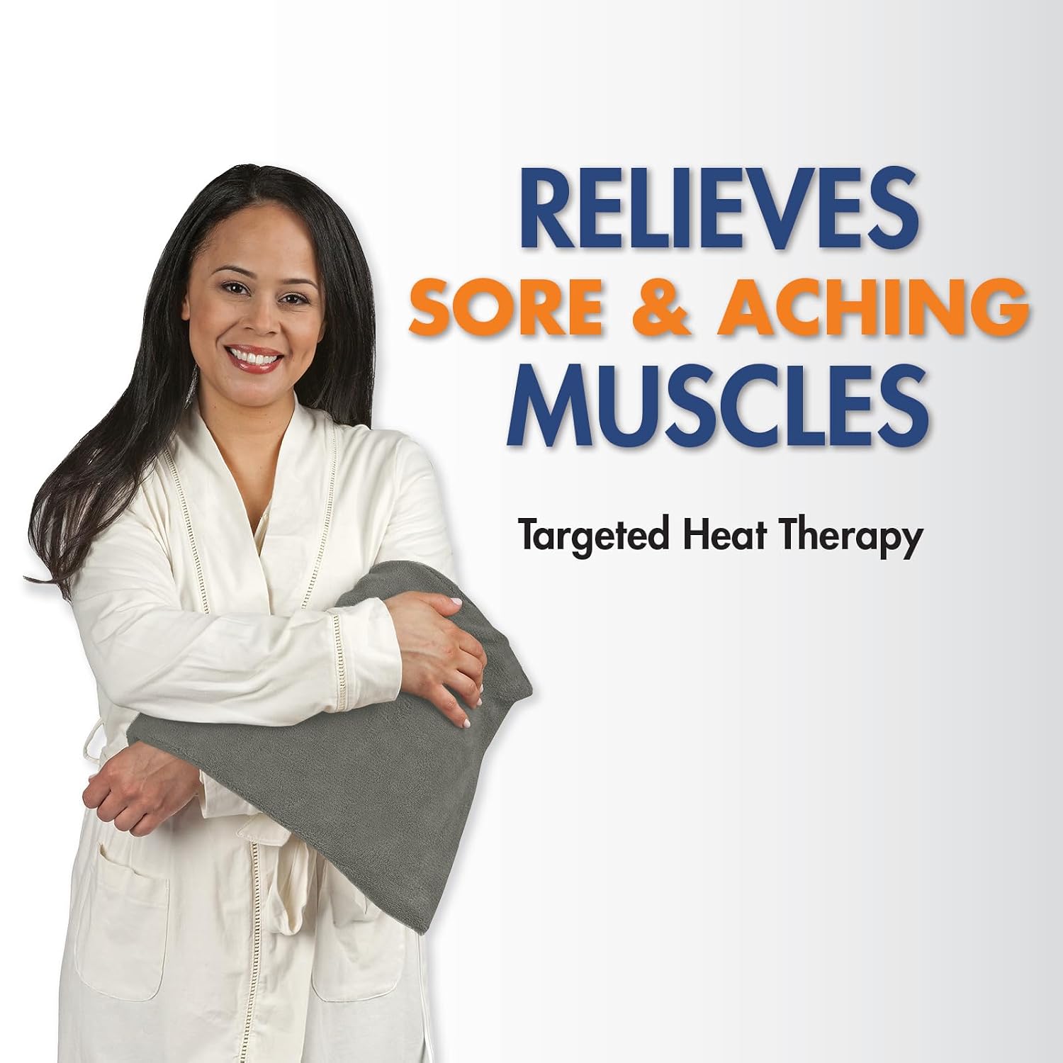 Deluxe Heating Pad Moist/Dry Heat Therapy | Moist & Dry Heat Therapy for Sore Muscles, 4 Heat Settings, Sponge Included, Machine-Washable Cover