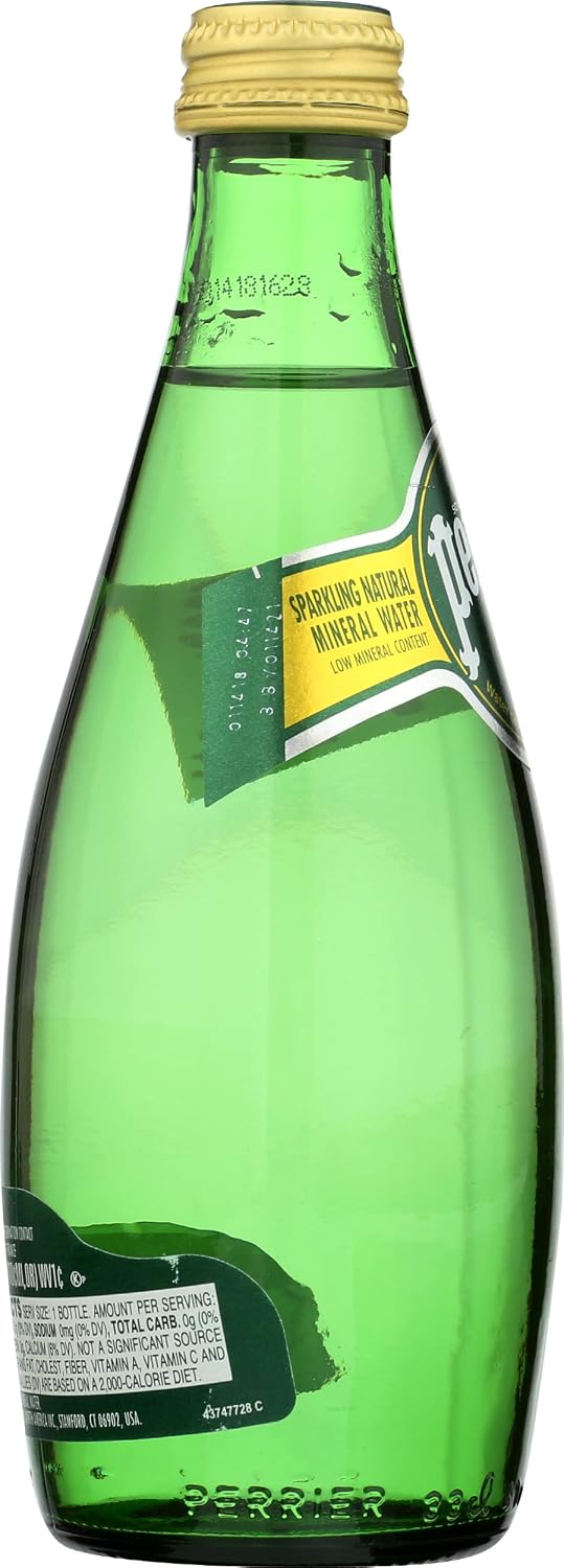 Perrier Sparkling Mineral Water 11 oz (24 Bottles)