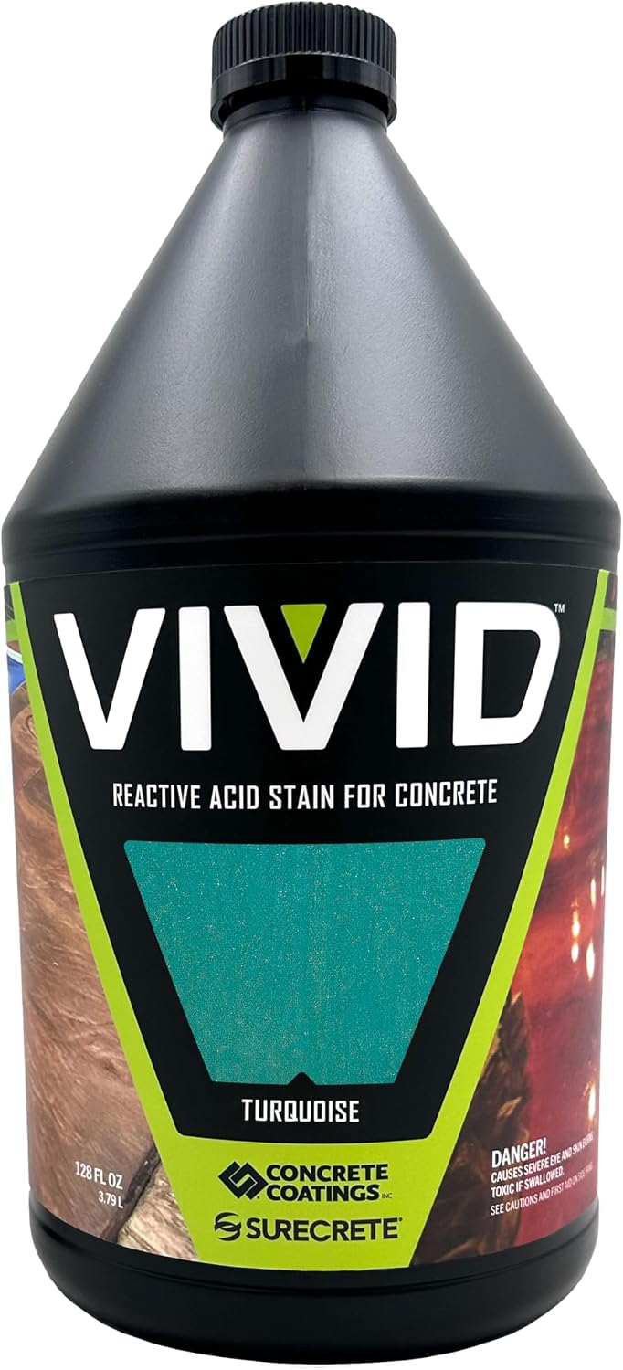 CC Concrete Coatings Vivid Acid Stain for Concrete | Weathered Terracotta | 4 oz Tester
