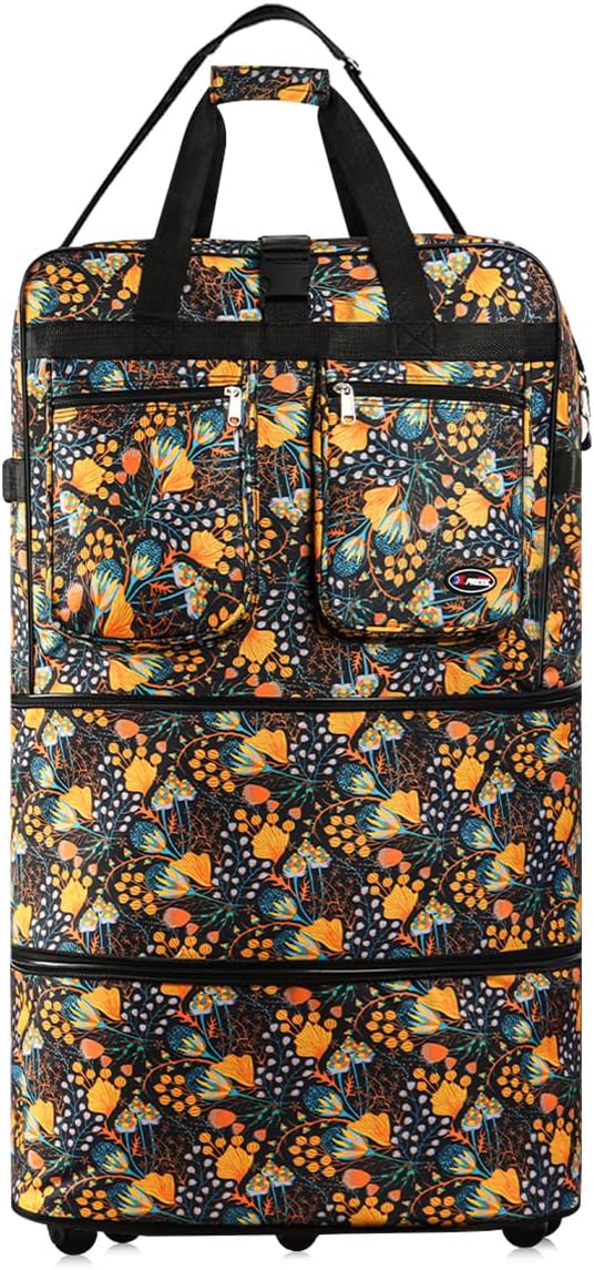 40'' Expandable Rolling Duffel Bag Suitcases w/Wheels,Foldable Luggage Bag