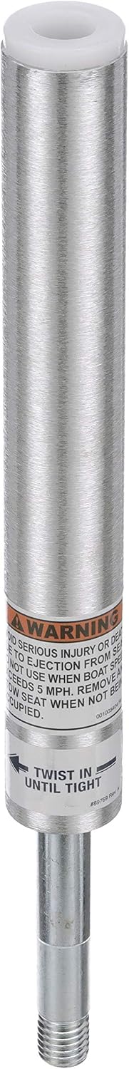 Attwood Lock’N-Pin ¾-Inch Pin Post for Boat Seats, 11 Inches Tall Fixed Height, 1.5-Inch Diameter Brushed Aluminum, Threaded, Steel Pin, SP-2114-T