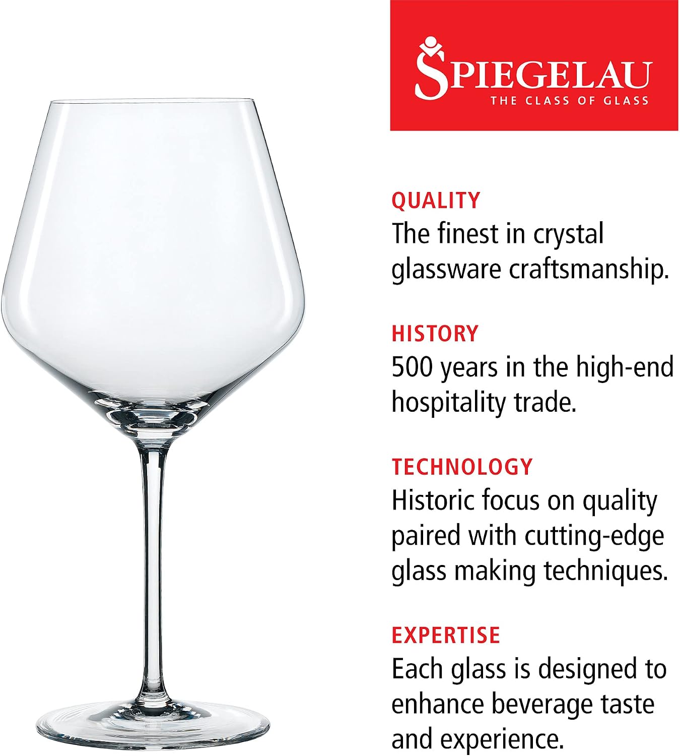 Spiegelau Style Crystal White Wine Glasses Gift Set, Elegant Stemmed Wine Glasses, Stylish Glassware for Dinner Party, Home Bar, Wedding Gifts, Birthday Gifts, Hosting Essentials, 15.5 oz, Set of 4