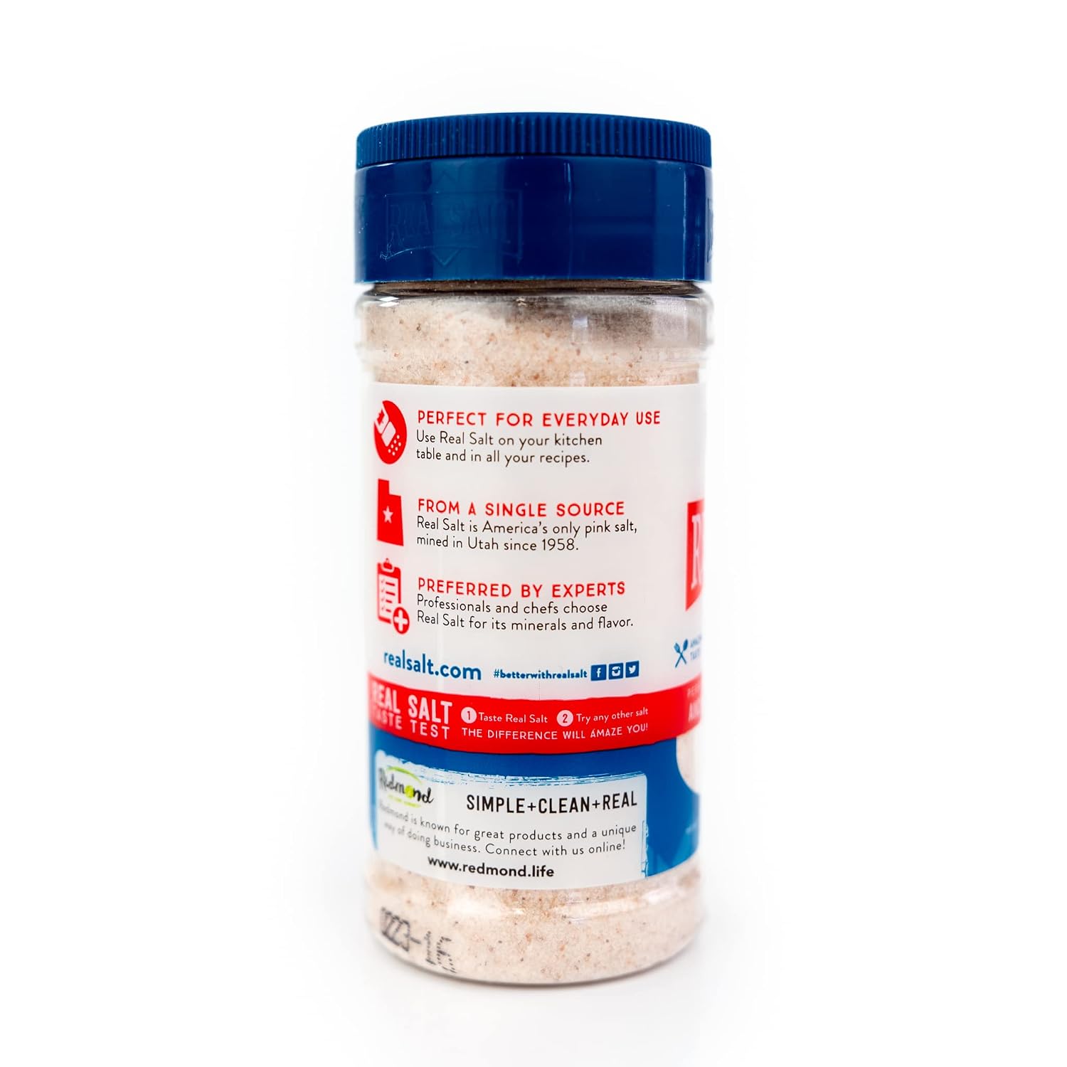 Redmond Real Sea Salt - Natural Unrefined Gluten Free Fine, 10 Ounce Shaker (2 Pack)