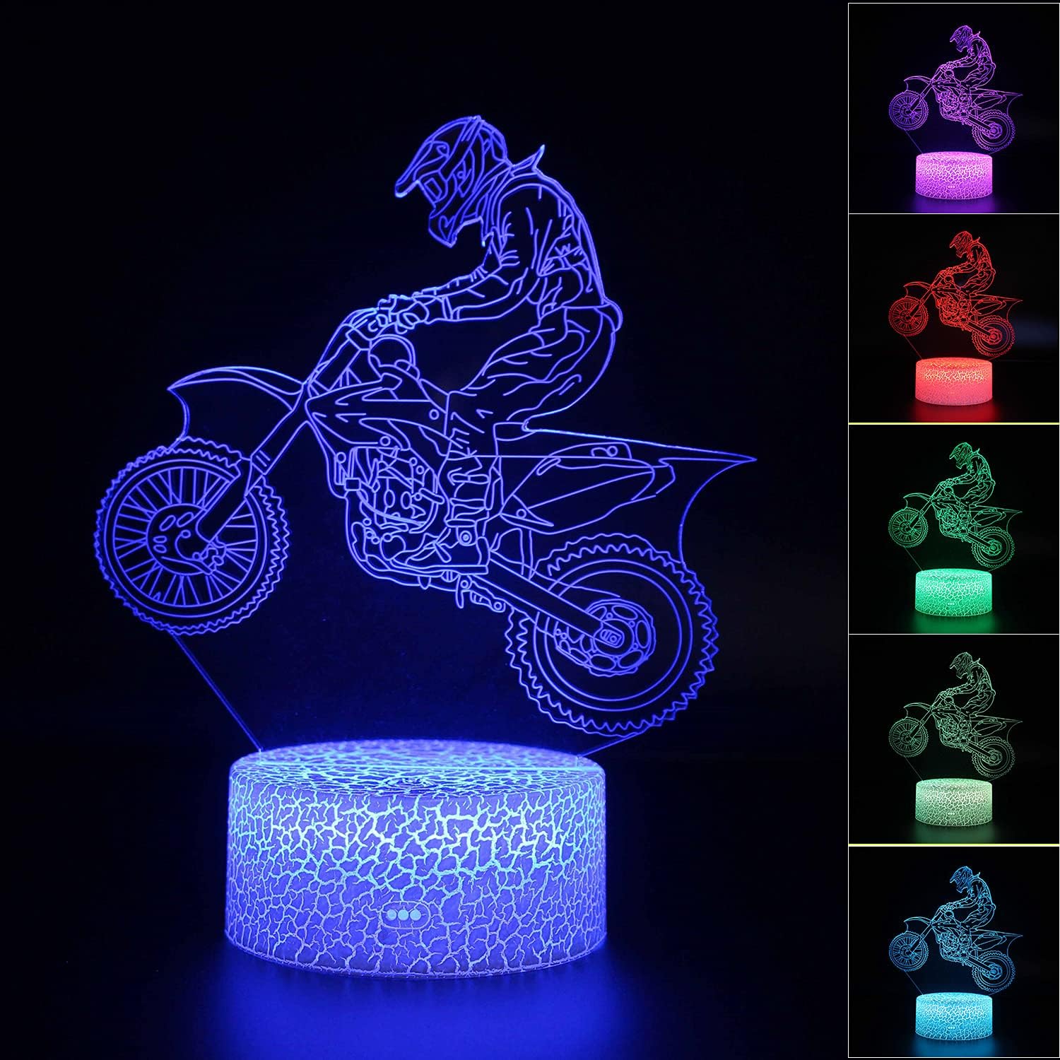 Volleyball 3D Illusion Night Light,16 Colors Changing Touch Switch & Remote Control,Acrylic Flat & ABS White Crack Base &USB Cable Table Lamp