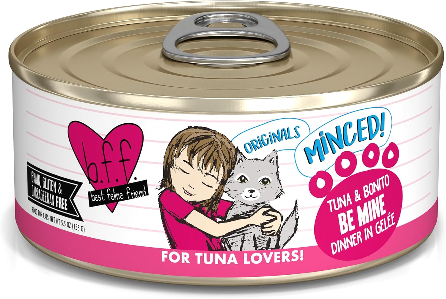 Weruva BFF Minced Natural Wet Cat Food, Batch O Besties Variety Pack, 5.5oz Can, Pack of 8