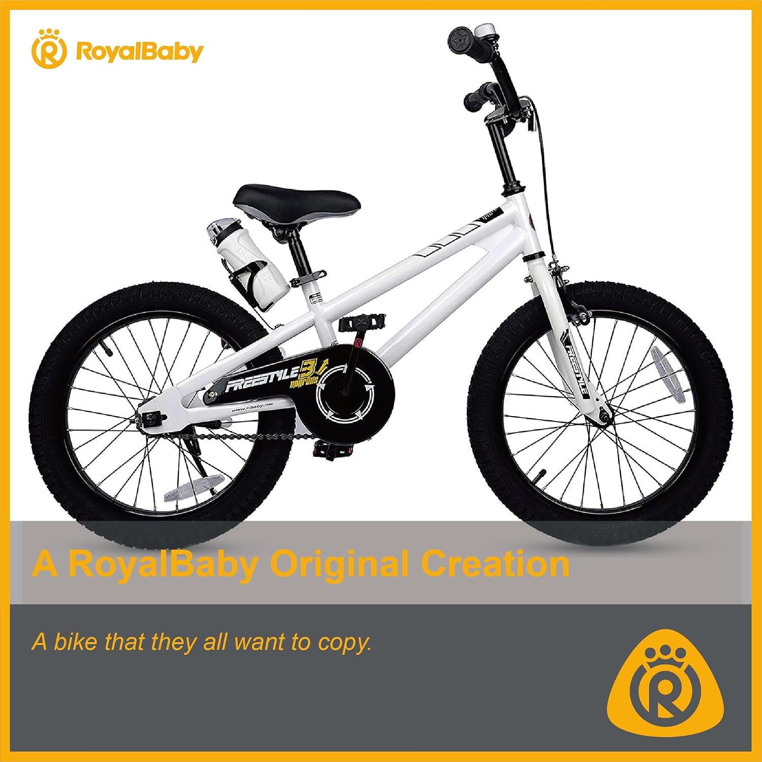 RoyalBaby Freestyle Kids Bike 12 14 16 Inch with Training Wheels, 18 Inch with Kickstand, Bicycle for Ages 3-10 Years Boys Girls