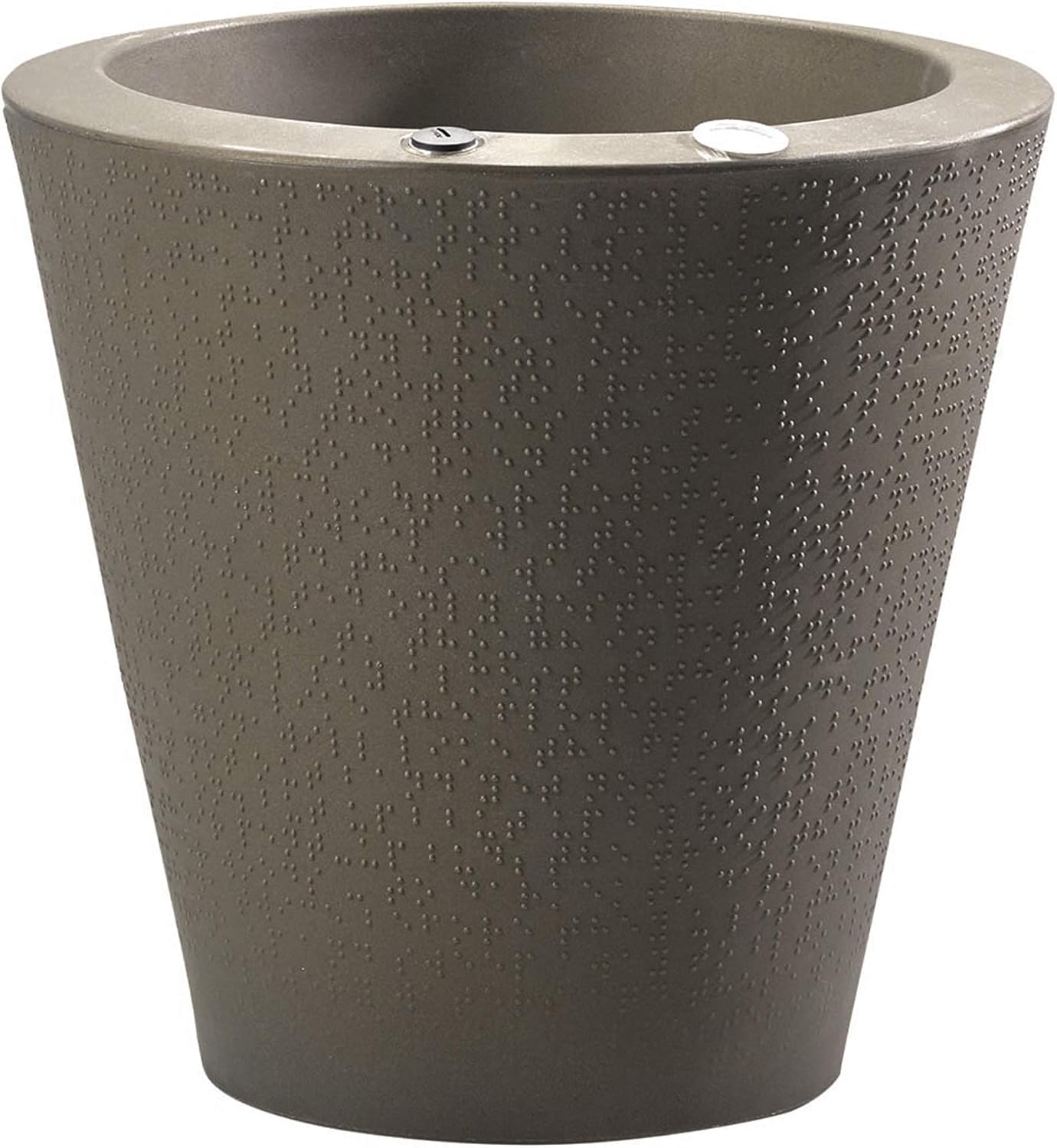 Crescent Garden Dot TruDrop Indoor/Outdoor Planter, Self-Watering Plant Pot, 20 Inches, (Mocha)