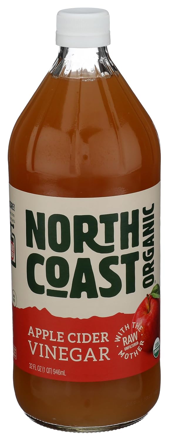 North Coast, Vinegar Apple Cider Raw Unfiltered Organic, 32 Fl Oz