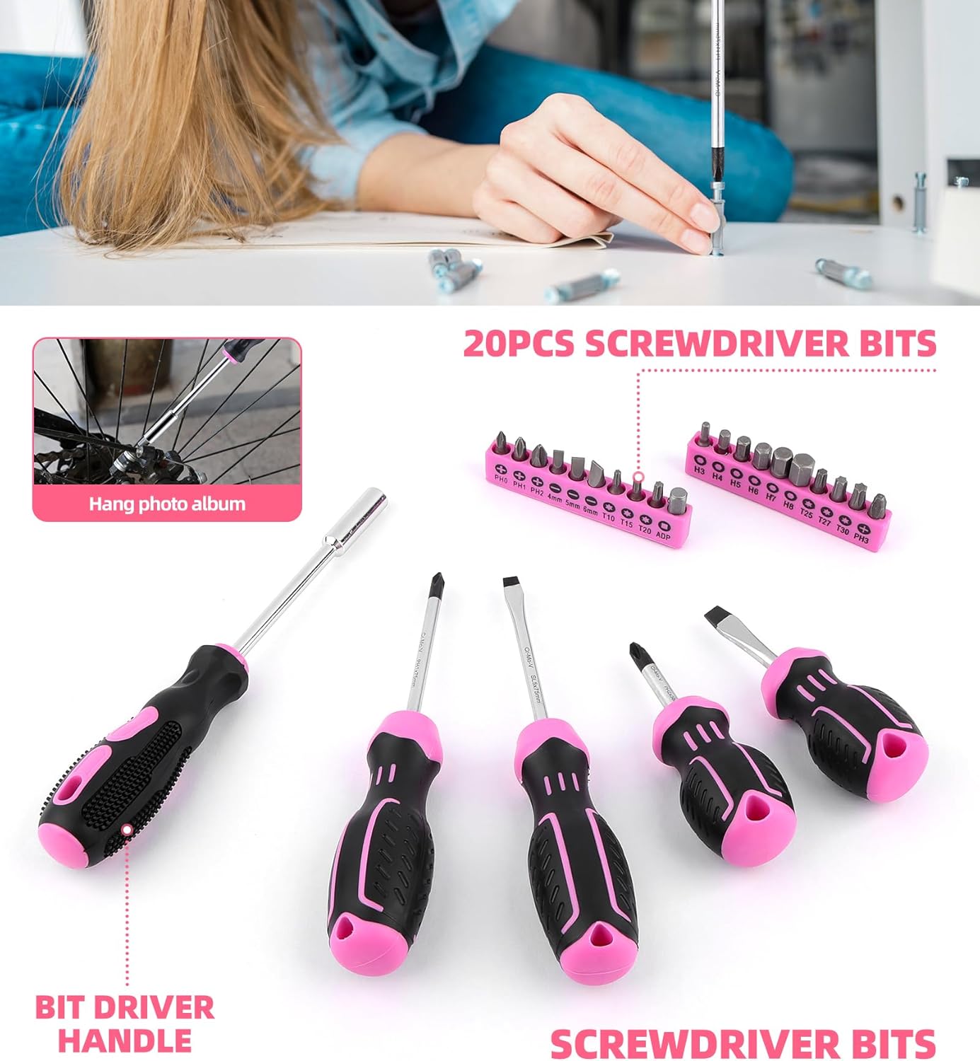 DOWELL Tool Set, 90 Piece Tool Kit with Wrench Set, Home Tools | wrenches, hammer, pliers, screwdrivers, rust-resistant steel, durable plastic case, ANSI certified