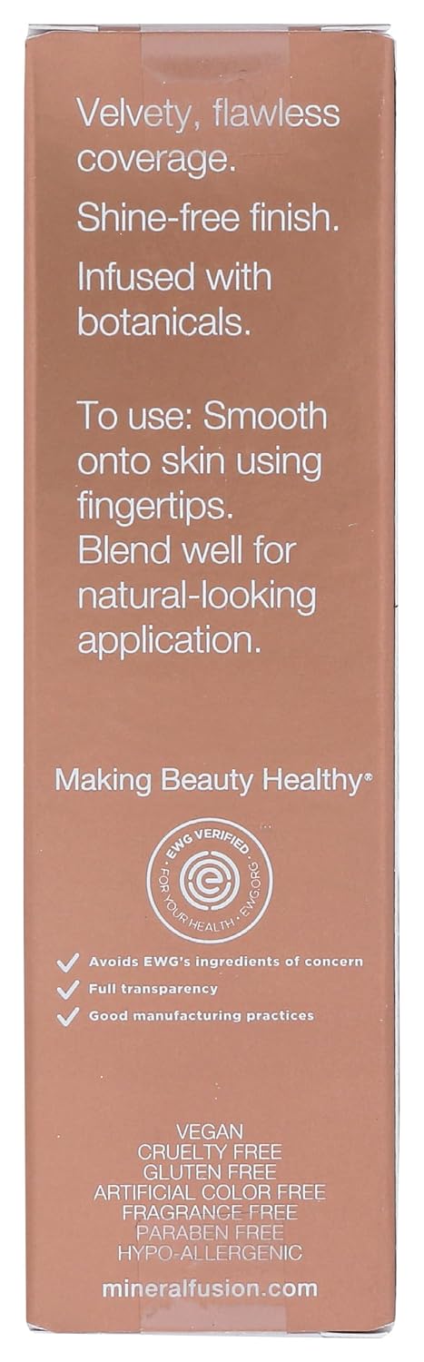 Mineral Fusion Full Coverage Liquid Foundation (Cool 1, Fair), 1 Fl Oz