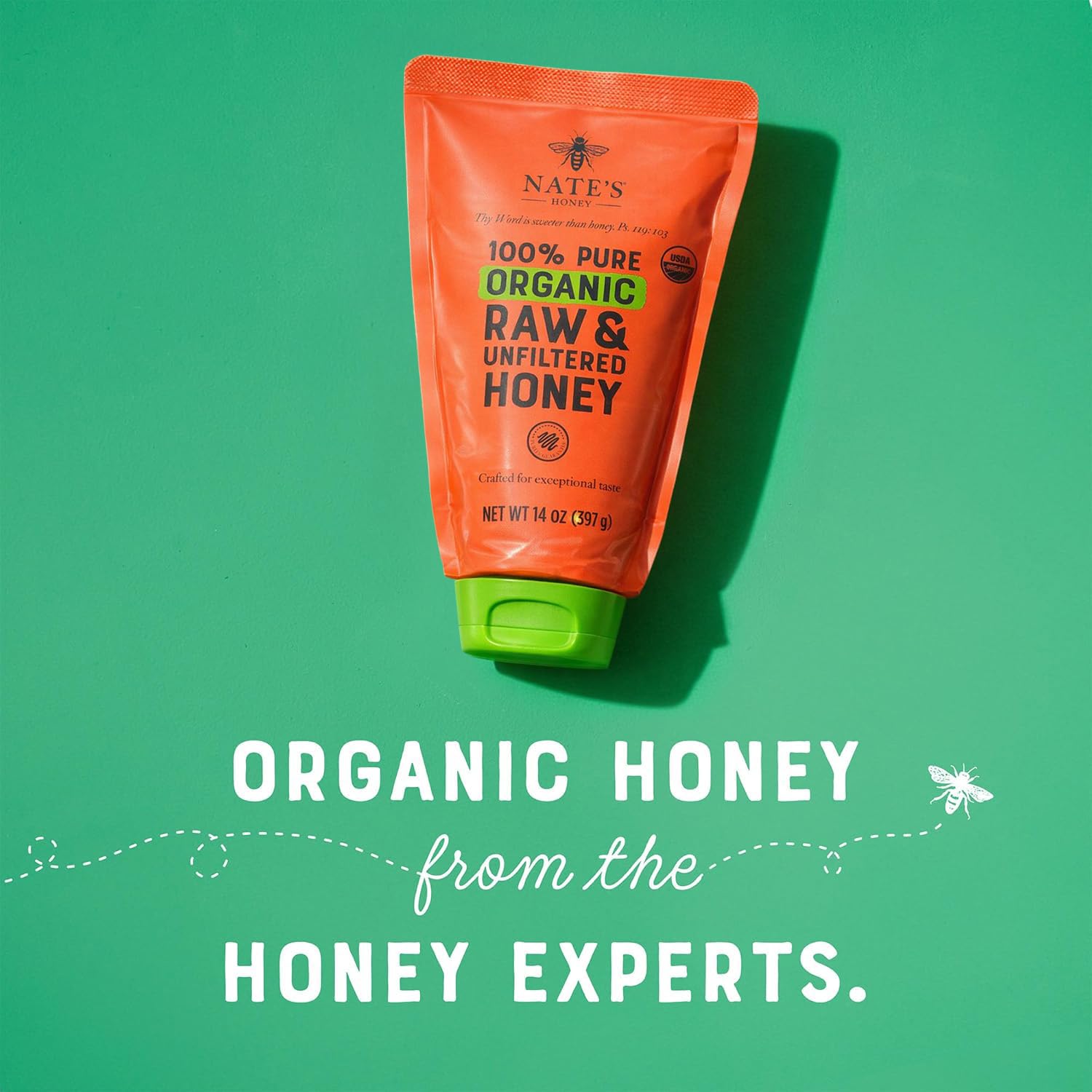 Nate's Organic Honey - 32oz. Squeeze Bottle