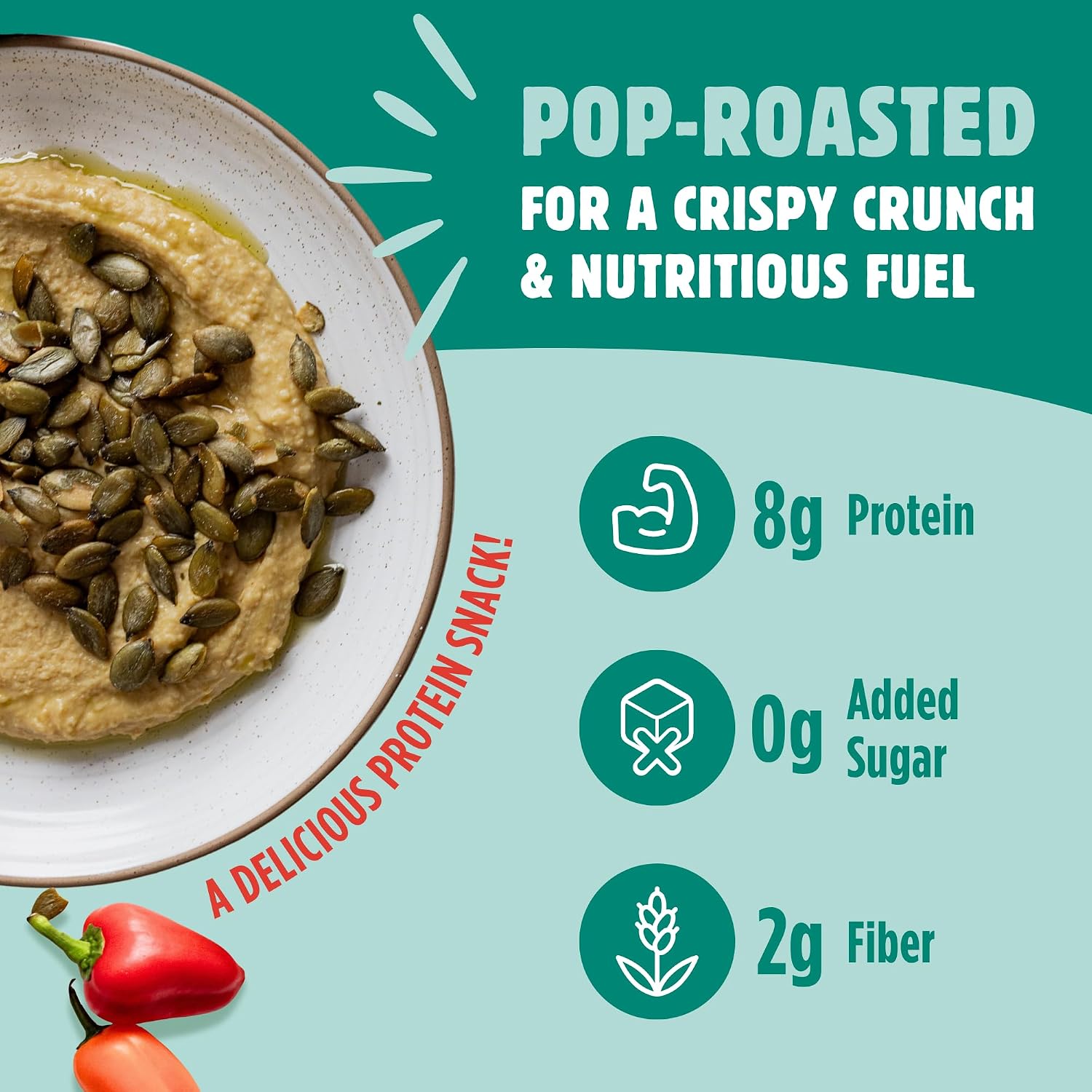 Top Fox Snacks - Organic Pop-Roasted Pumpkin Seeds | Healthy Protein Snacks - Gluten Free - Keto and Vegan Friendly (Himalayan Salt, 3.5 oz - 2 Pack)