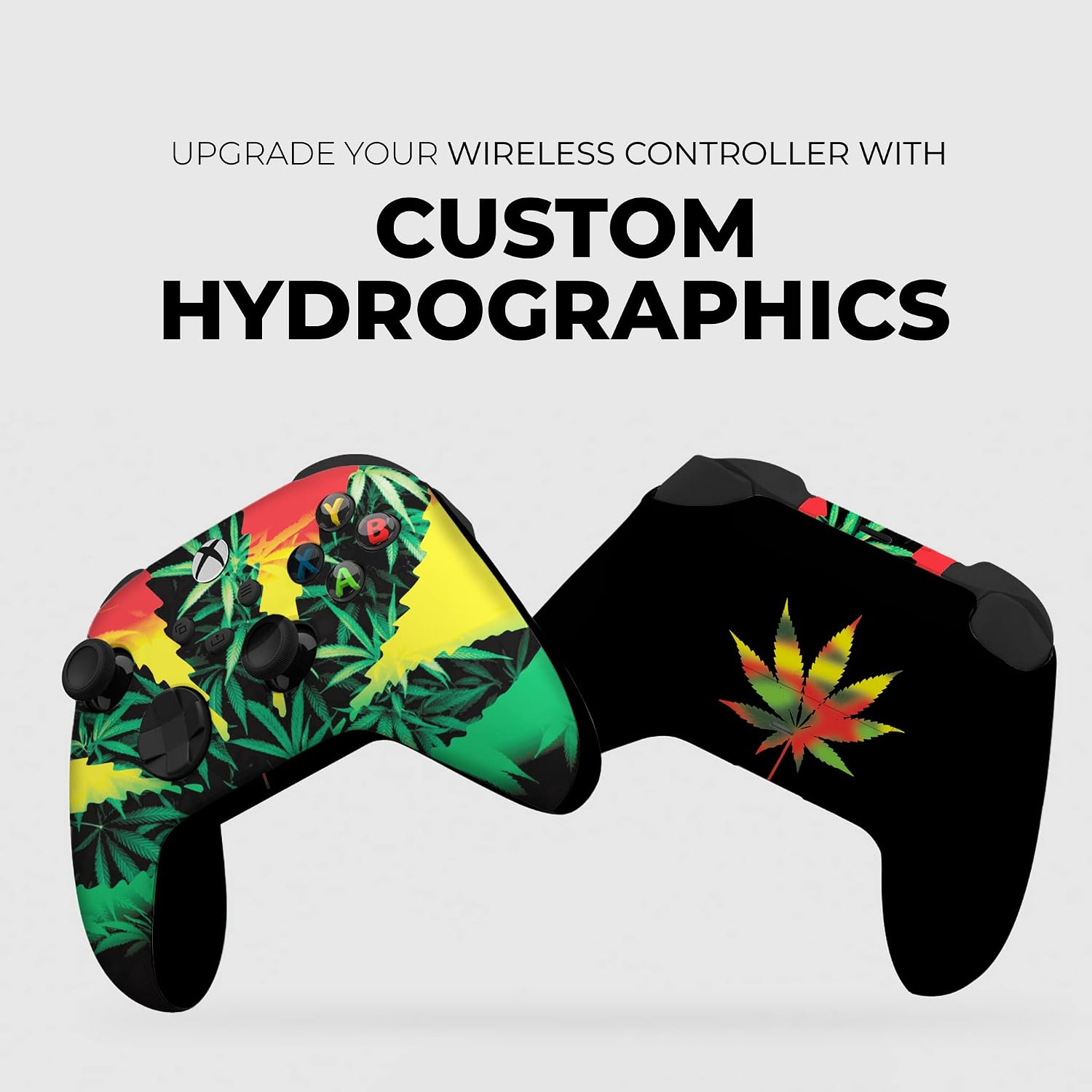 DreamController Green Weed Grass Custom X-box Controller Wireless compatible with X-box One/Series X/S Proudly Customized in USA with Permanent