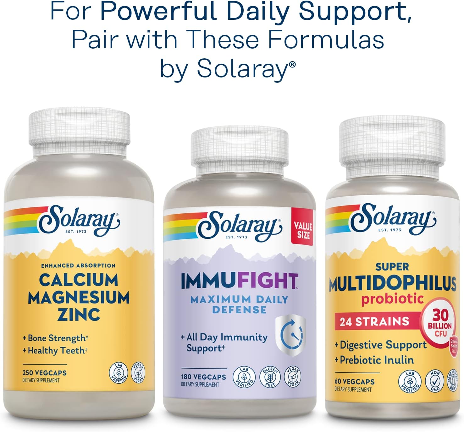 SOLARAY Once Daily Adult 50 Plus Complete Multivitamin, 90 VegCaps | Energy, Heart, Brain & Immune Support - Minerals, CoQ10