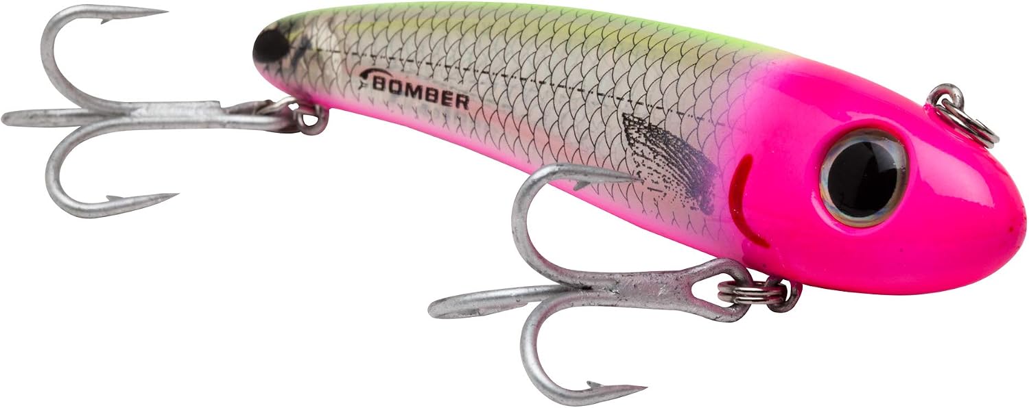 Bomber Lures Mullet Slow-Sinking Twitch / Walking Saltwater Fishing Lure - Excellent for Speckled Trout, Redfish, Stripers and More, 3 1/2 Inch, 5/8 Ounce