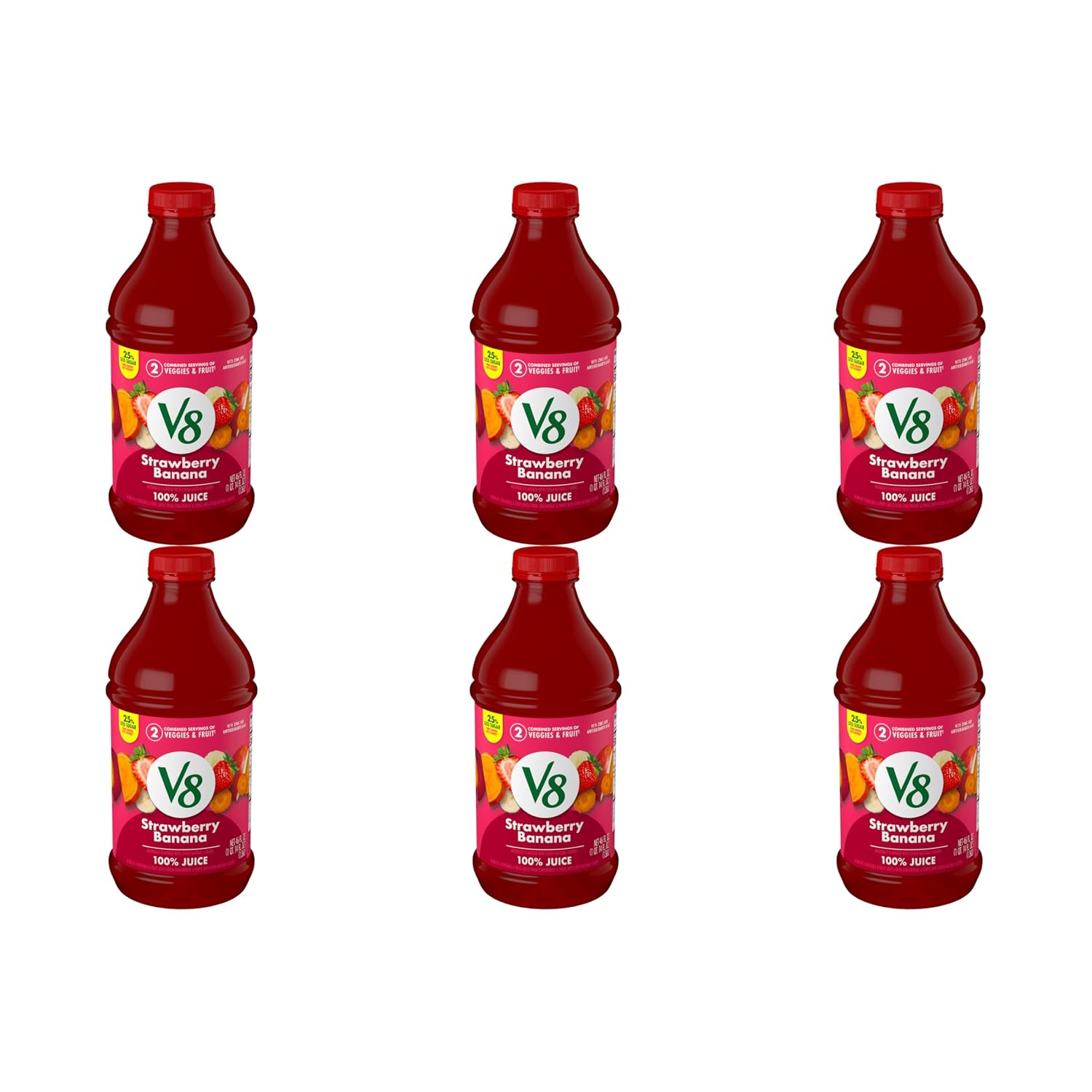 V8 Blends 100% Juice Pomegranate Blueberry Juice, Fruit and Vegetable Juice Blend, 46 Fl Oz Bottle