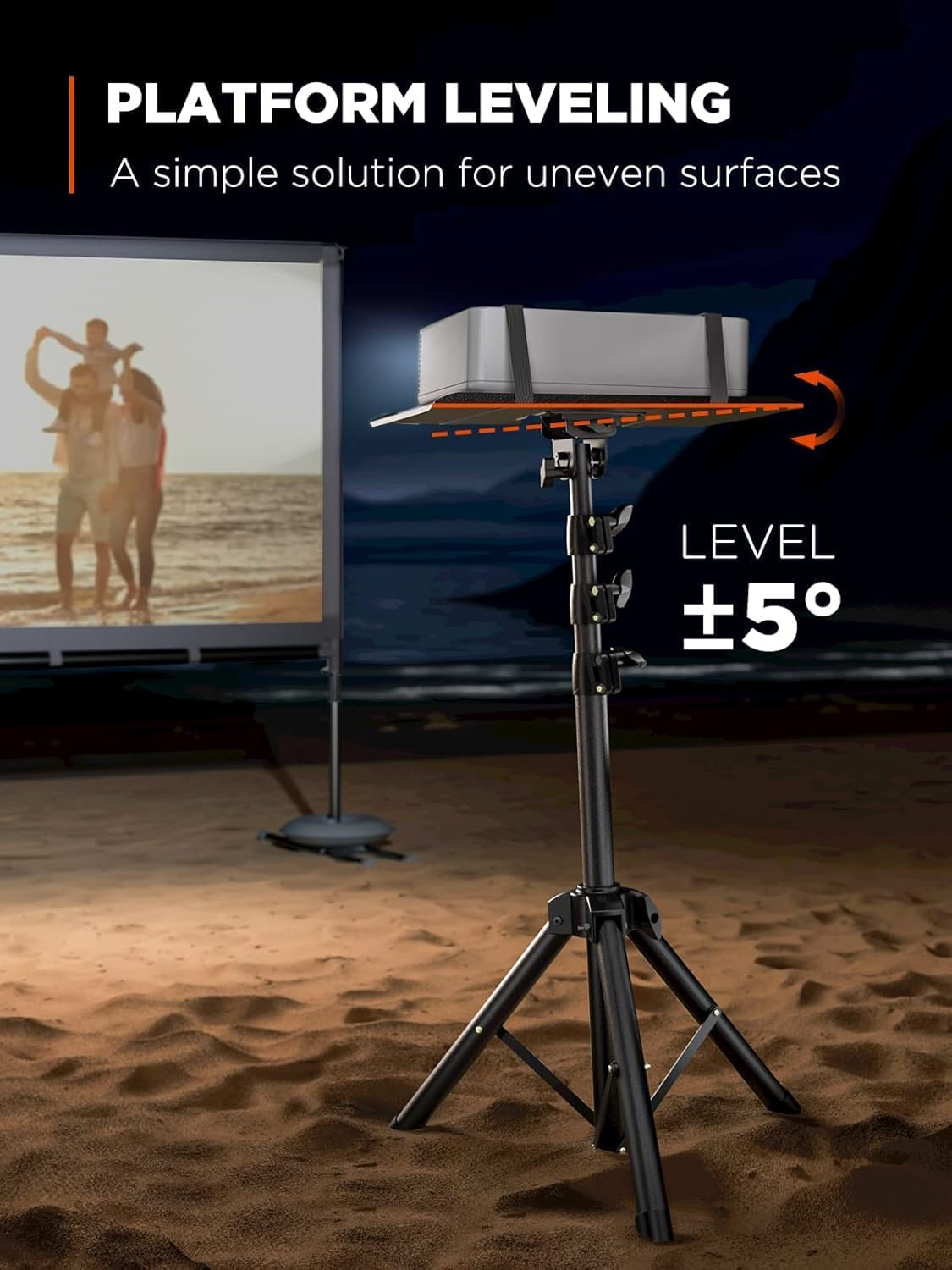 AMADA Projector Stand, Laptop Stand with Adjustable Height 22 to 36 inch, Heavy Duty Projector Mount as DJ Racks, Portable Projector Tripod Stand