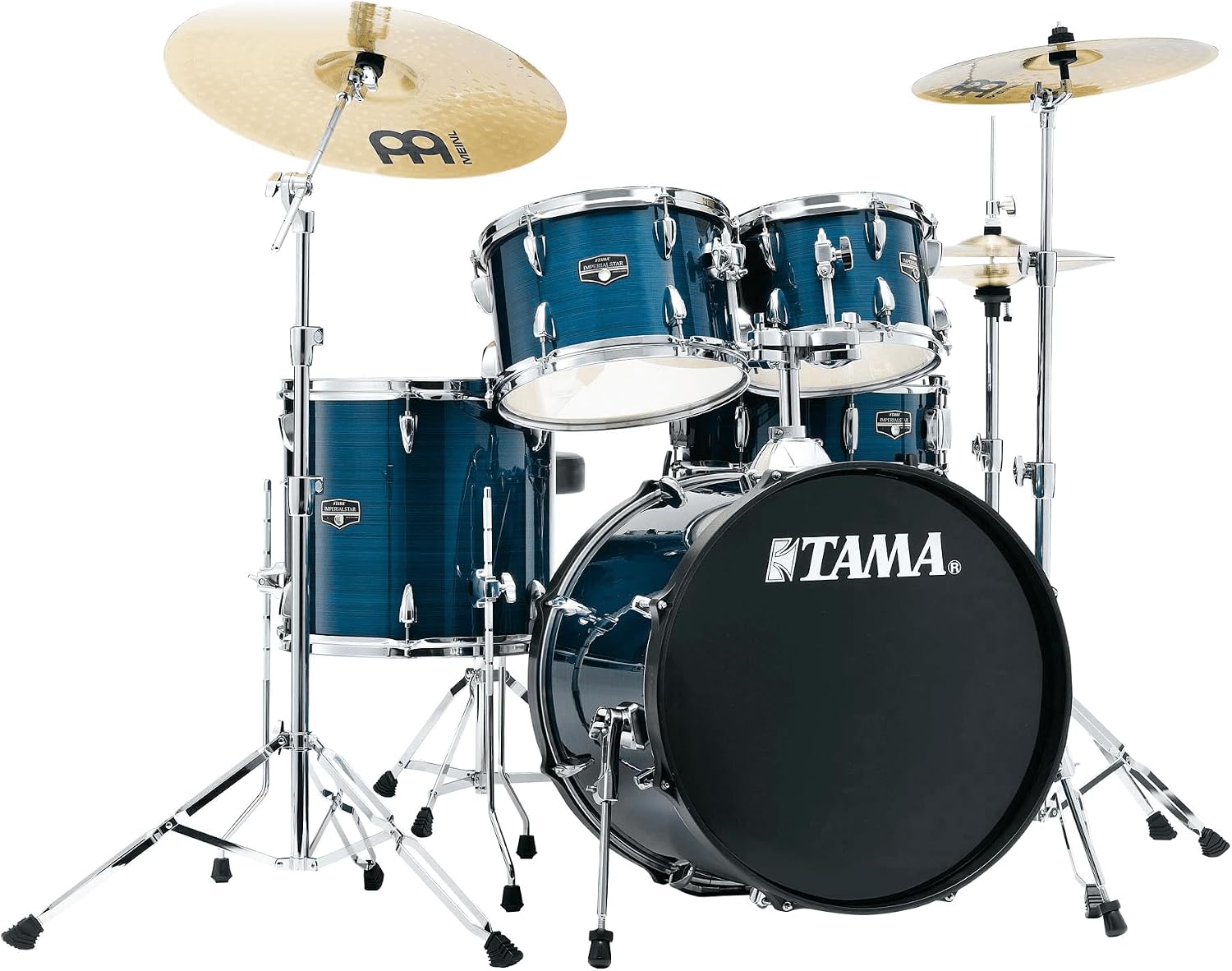 Tama Imperialstar Complete Drum Set - 5-piece - 20" Kick - Hairline Blue