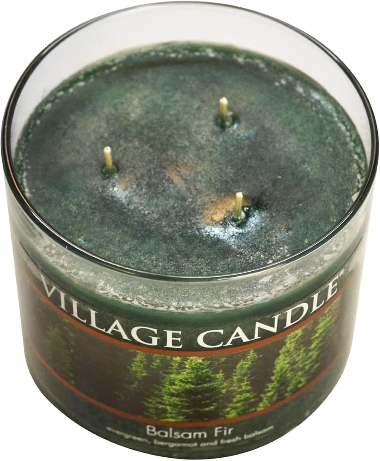 Village Candle Balsam Fir 14 oz Bowl Scented Candle, Medium, Green