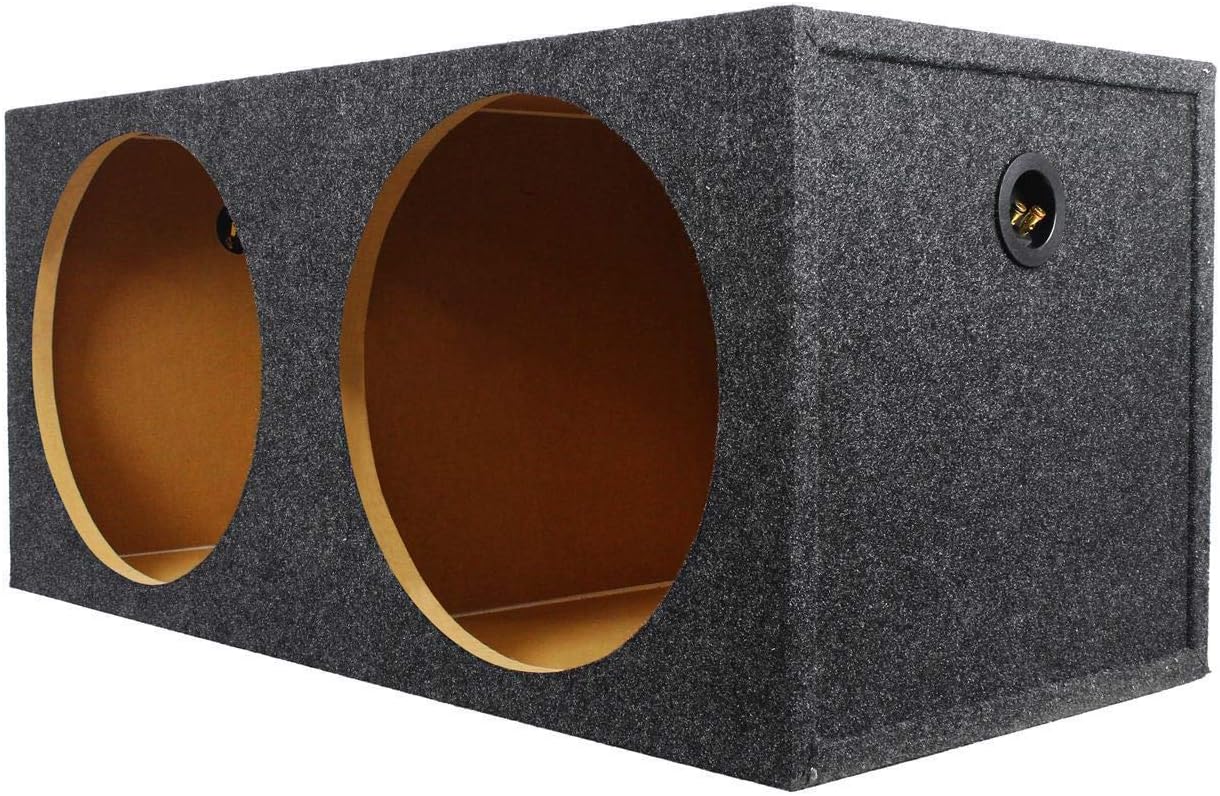 Rockville RD15 Dual 15" 3/4" MDF Sealed Car Subwoofer Enclosure Box, USA | 2.1 cu.ft. Net Volume Per Sub, Precision Cut, Glued and Stapled Joints