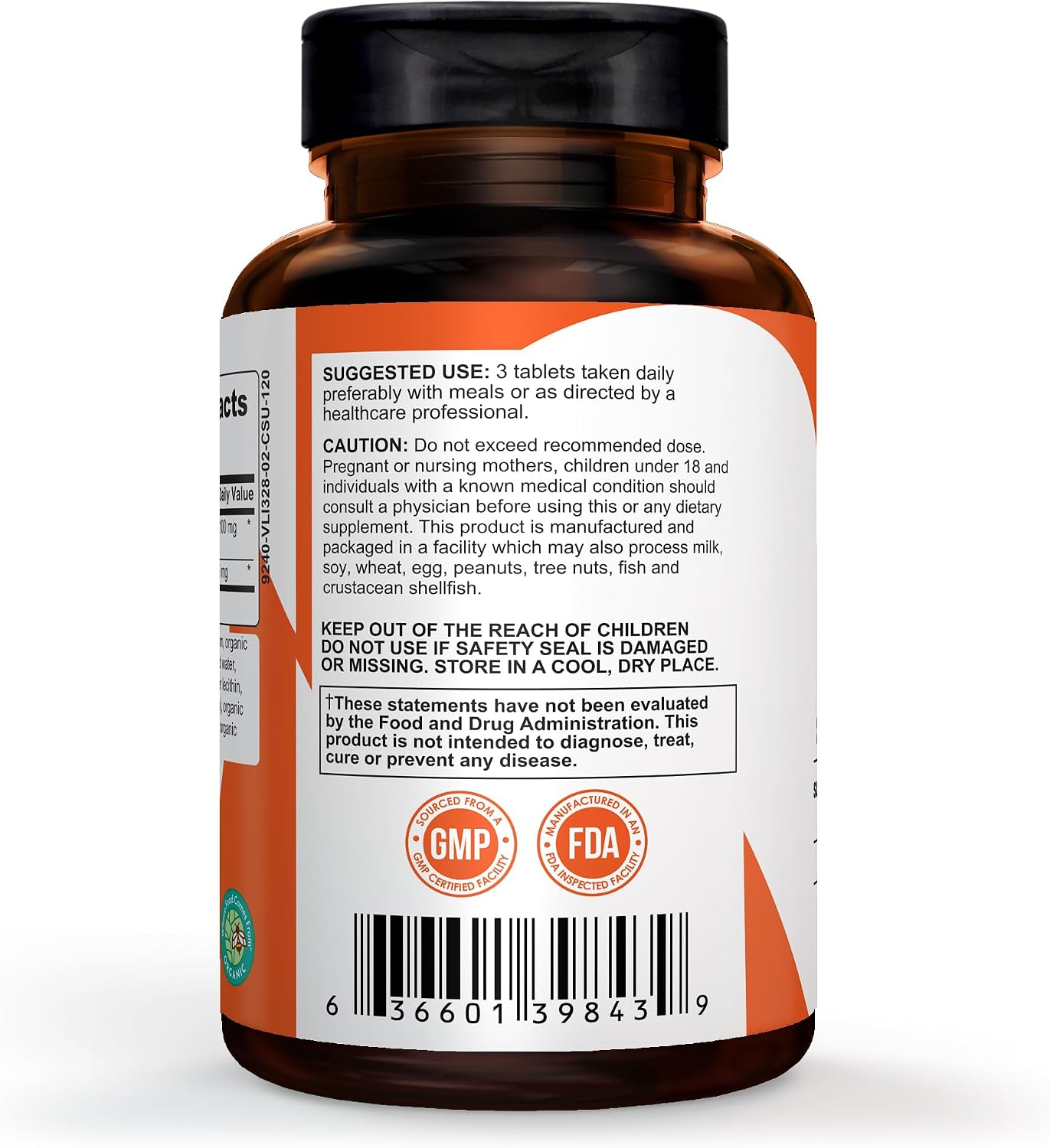 Pomona Wellness Organic Turmeric Supplement 2100 mg, 120 Tablets