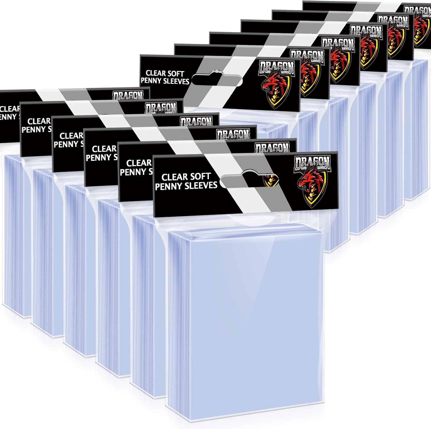 1000 Counts Card Sleeves Top Loaders for Trading Cards, Penny Soft Sleeves Baseball Card Sleeves Protectors Fit for Sports Cards, Football, Game Card