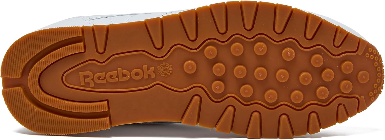 Reebok Classic Leather Sneakers for Men, Casual Tennis Mens Shoes, Footwear White/Pure Grey3/Reebok Gum3, 10