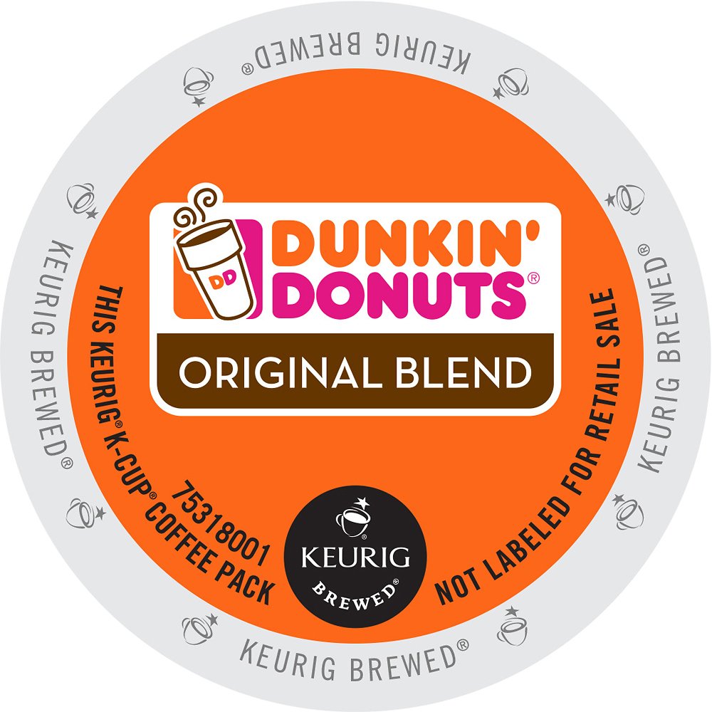 Dunkin' Donuts 2091512 Original Blend Coffee K-Cup Pods Medium Roast 44/Box (006933)