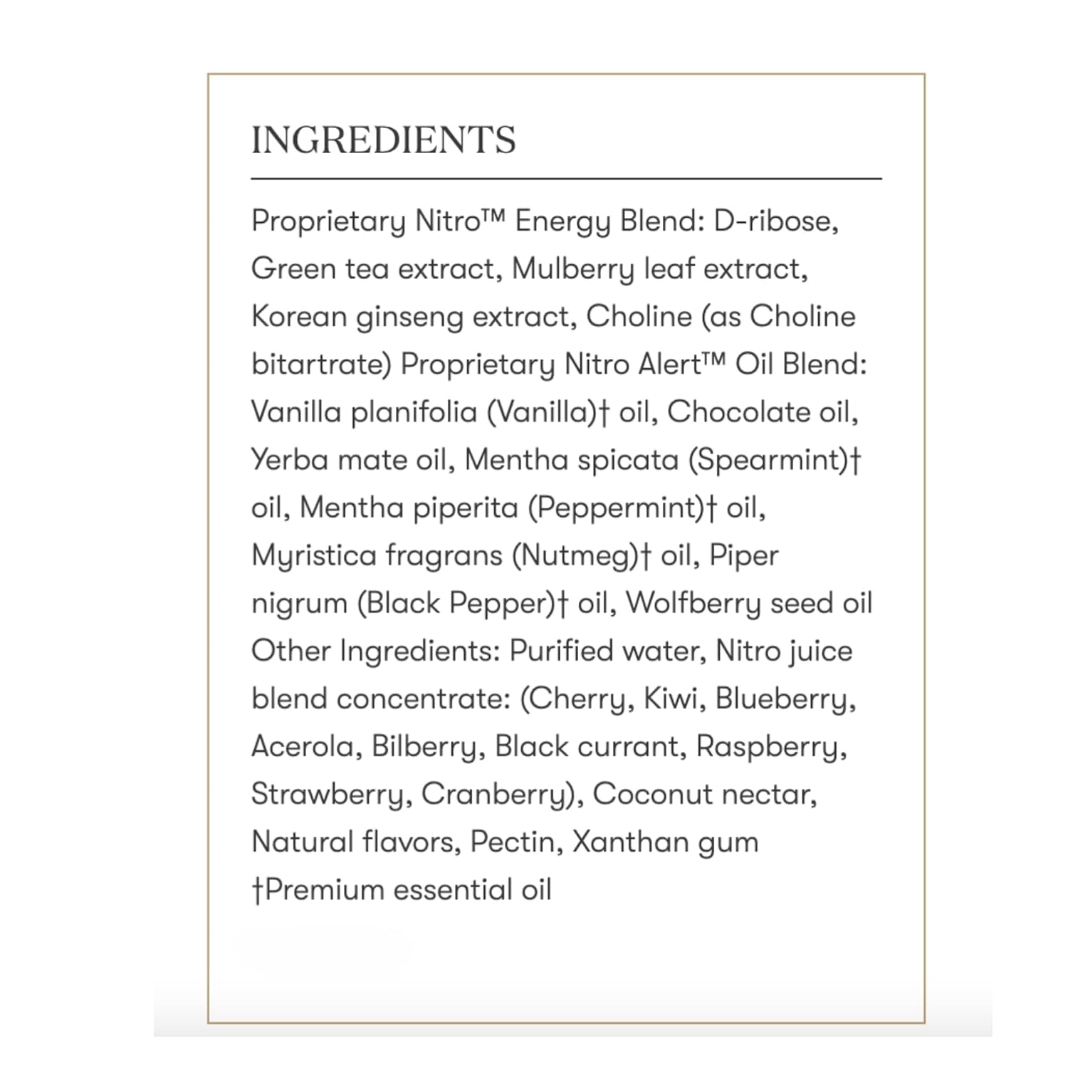 Young Living NingXia Nitro | 1 Pack (14 Sachets) | Energizing Wolfberry Drink with Green Tea & Korean Ginseng | Supports Focus