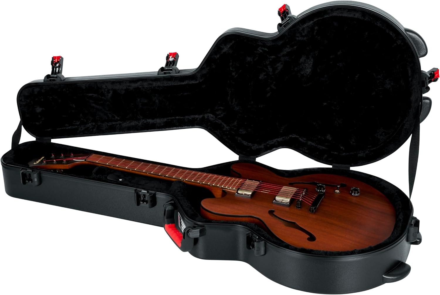Gator Cases Molded Flight Case For SG Style Double Cut Away Guitars With TSA Approved Locking Latch, (GTSA-GTRSG)