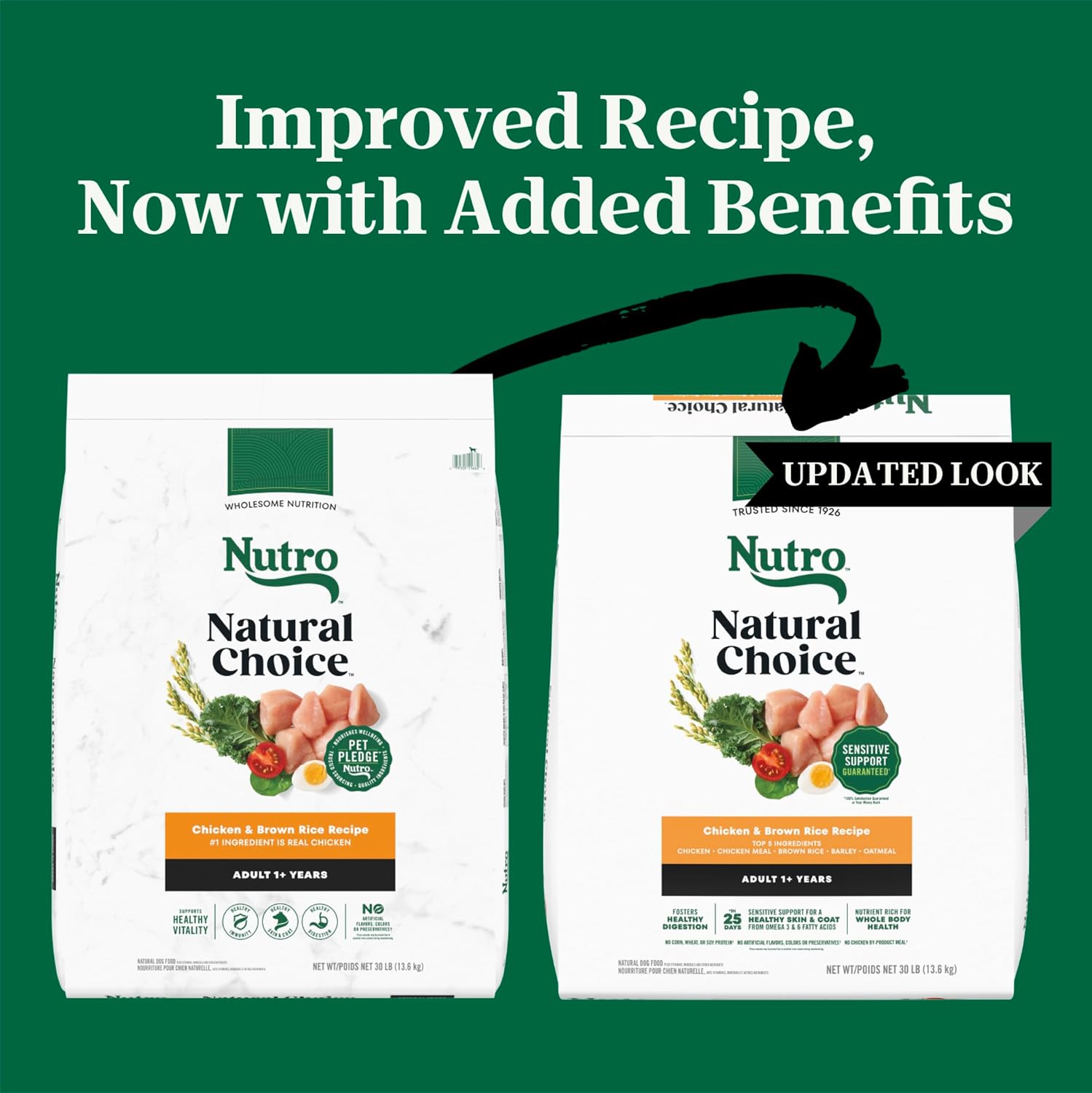 Nutro Natural Choice Adult Dry Dog Food, Chicken & Brown Rice Recipe, 5 lb | Non-GMO, Real chicken #1 ingredient, no corn, wheat, soy or chicken by-product meal, supports skin & coat/digestion/immunity