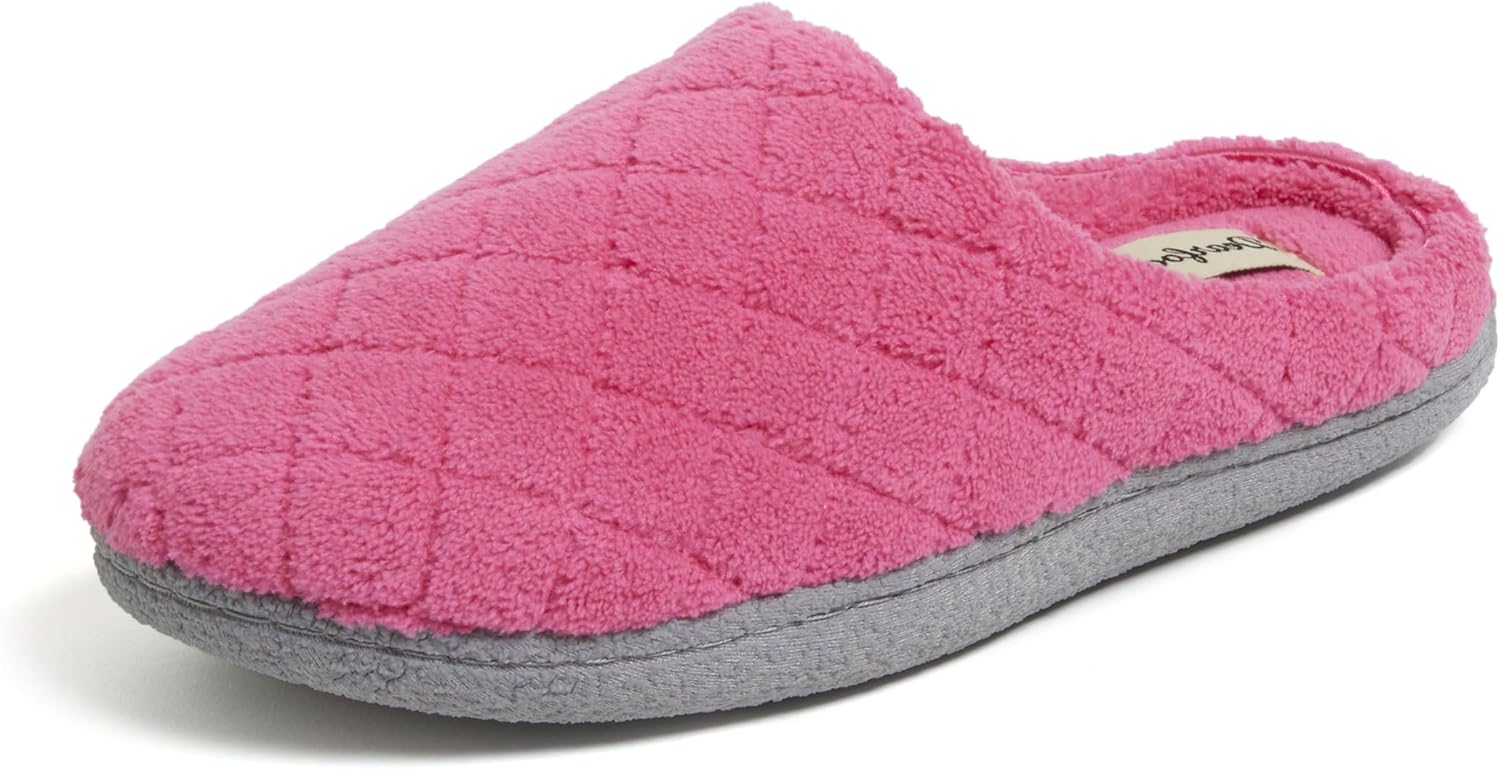 Leslie Terry Clog House Shoes with Memory Foam, Indoor Slippers with Wide Widths