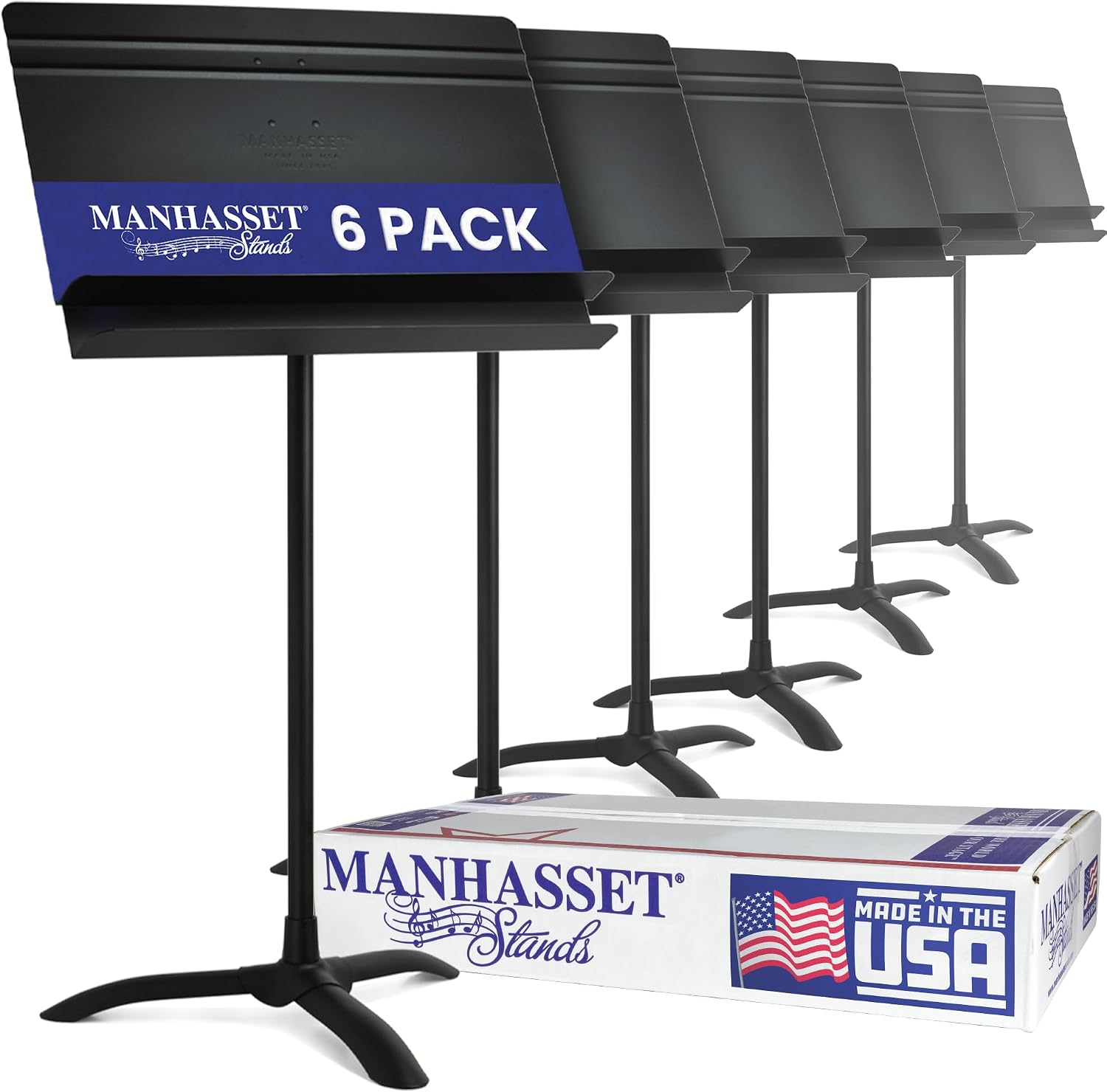 Manhasset 50 Orchestral Music Stand, 6-Pack