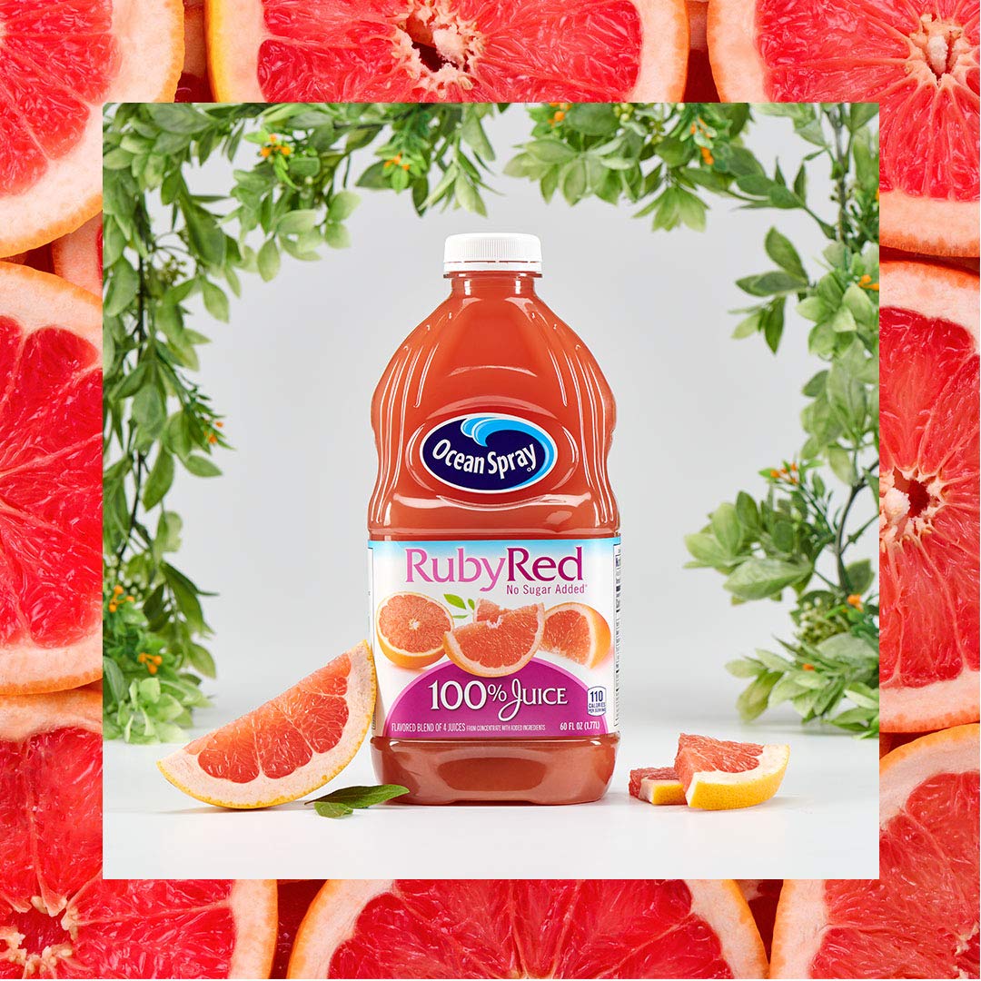 Ocean Spray 100% Juice, Ruby Red Grapefruit, 60 Ounce Bottle (Packaging May Vary)