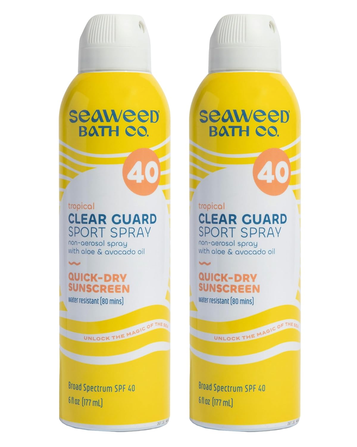 Seaweed Bath Co. Clear Guard SPF 40 Sport Broad Spectrum Sunscreen, 6 oz