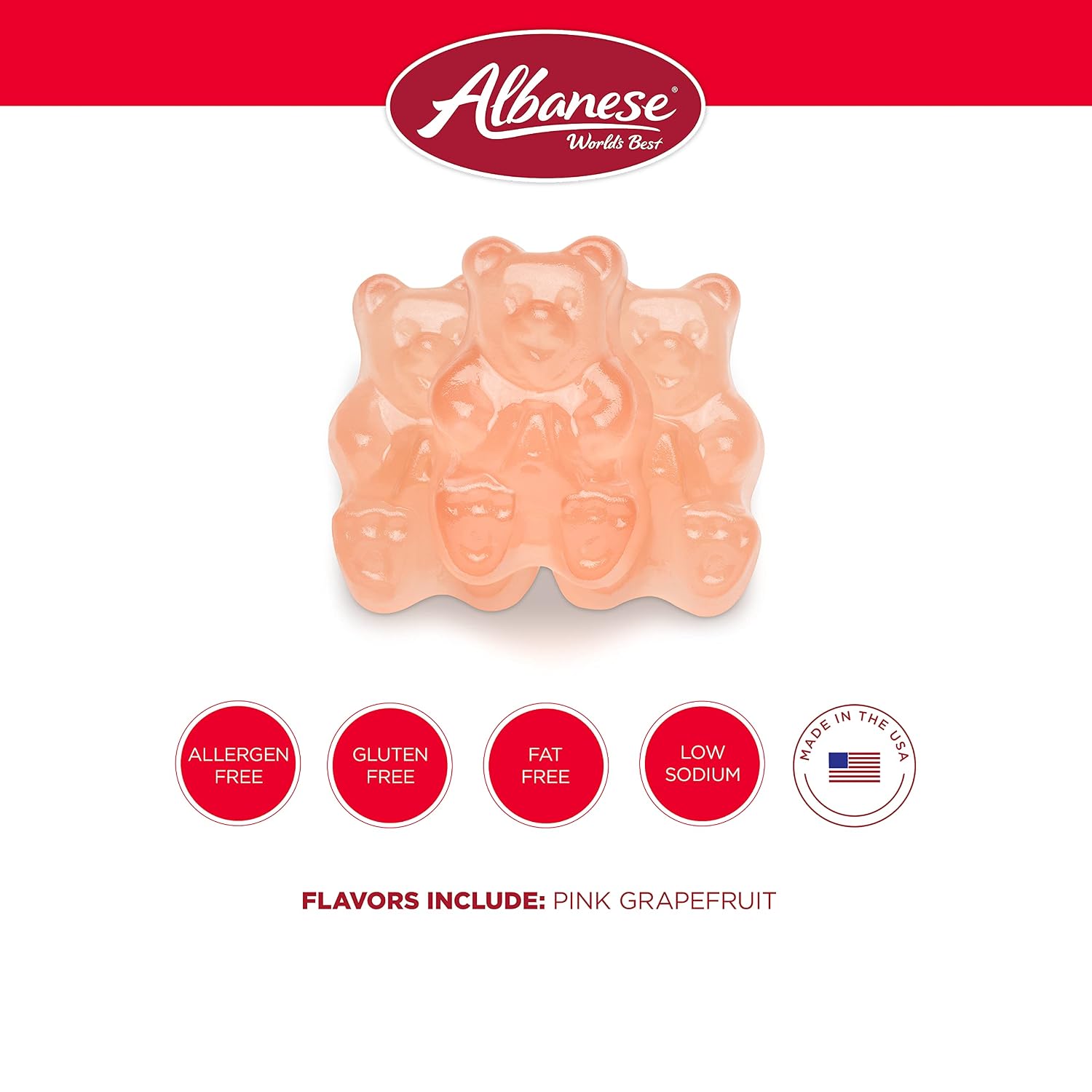 Albanese World's Best 12 Flavor Gummi Bears | 5lbs of Fruit Bulk Candy | Soft and Chewy Gummies, Gluten Free, Fat Free | Cherry, Blue Raspberry, Mango and More | Great Snack for Travel and Kids