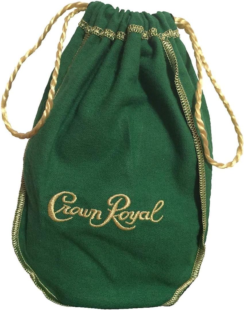 Crown Royal Green Bag Regal Apple with Golden Drawstring