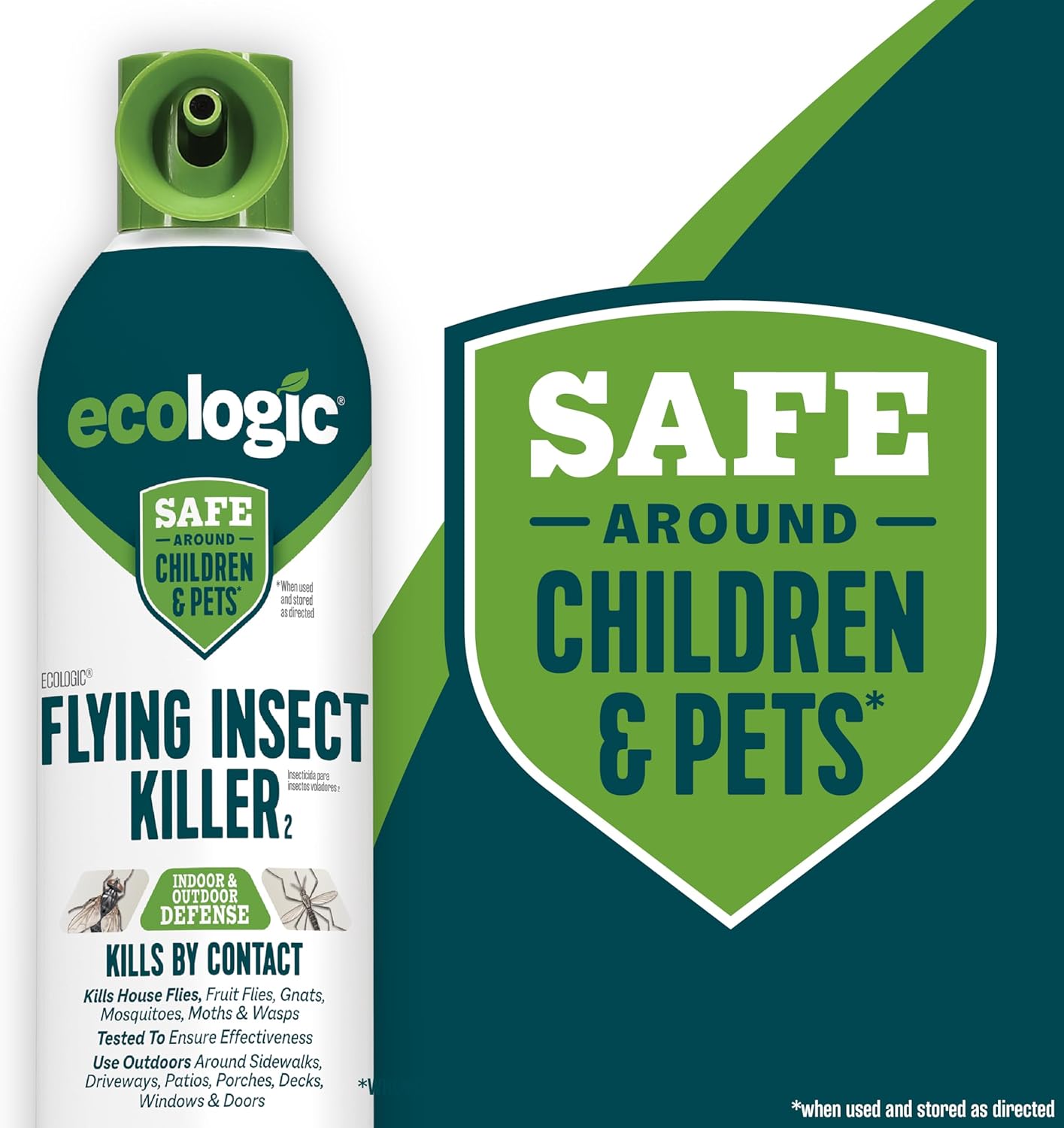 Ecologic Flying Insect Killer, 14 Ounces, Aerosol Formula Made With Cornmint Cinnamon And Clove Oil Kills Houseflies, Mosquitoes, Moths, Fruit Flies
