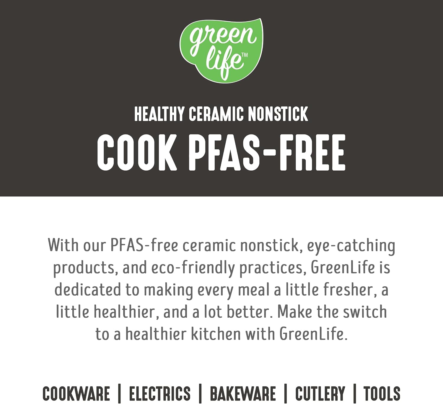 GreenLife Soft Grip Diamond Healthy Ceramic Nonstick 11" Griddle Pan, PFAS-Free, Dishwasher Safe, Black