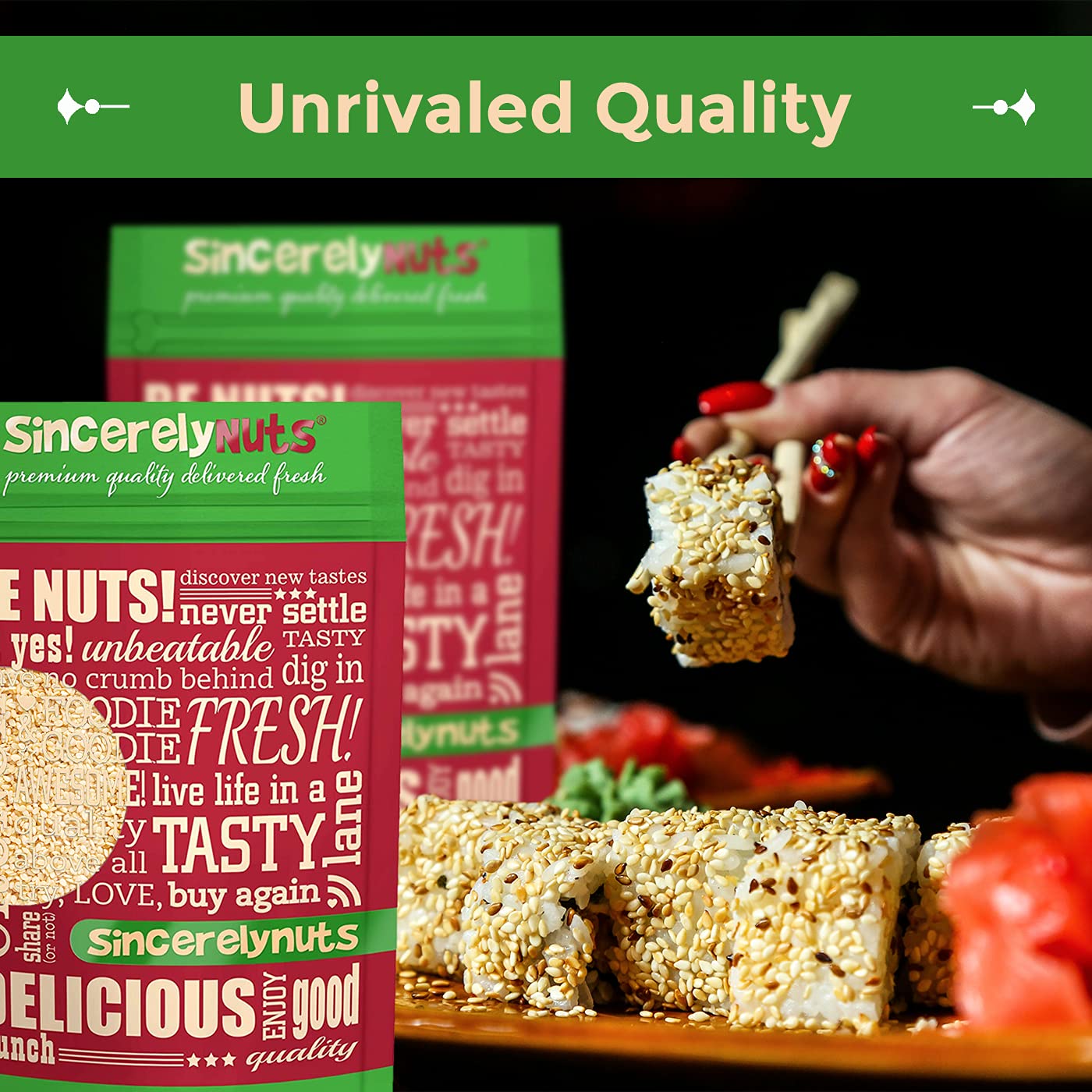 Sincerely Nuts Hulled Sesame Seeds A Heart Healthy Snack Rich in Fiber, Minerals Antioxidants Source of Plant Based Protein Gluten Free Kosher, Bulk 3LB Bag