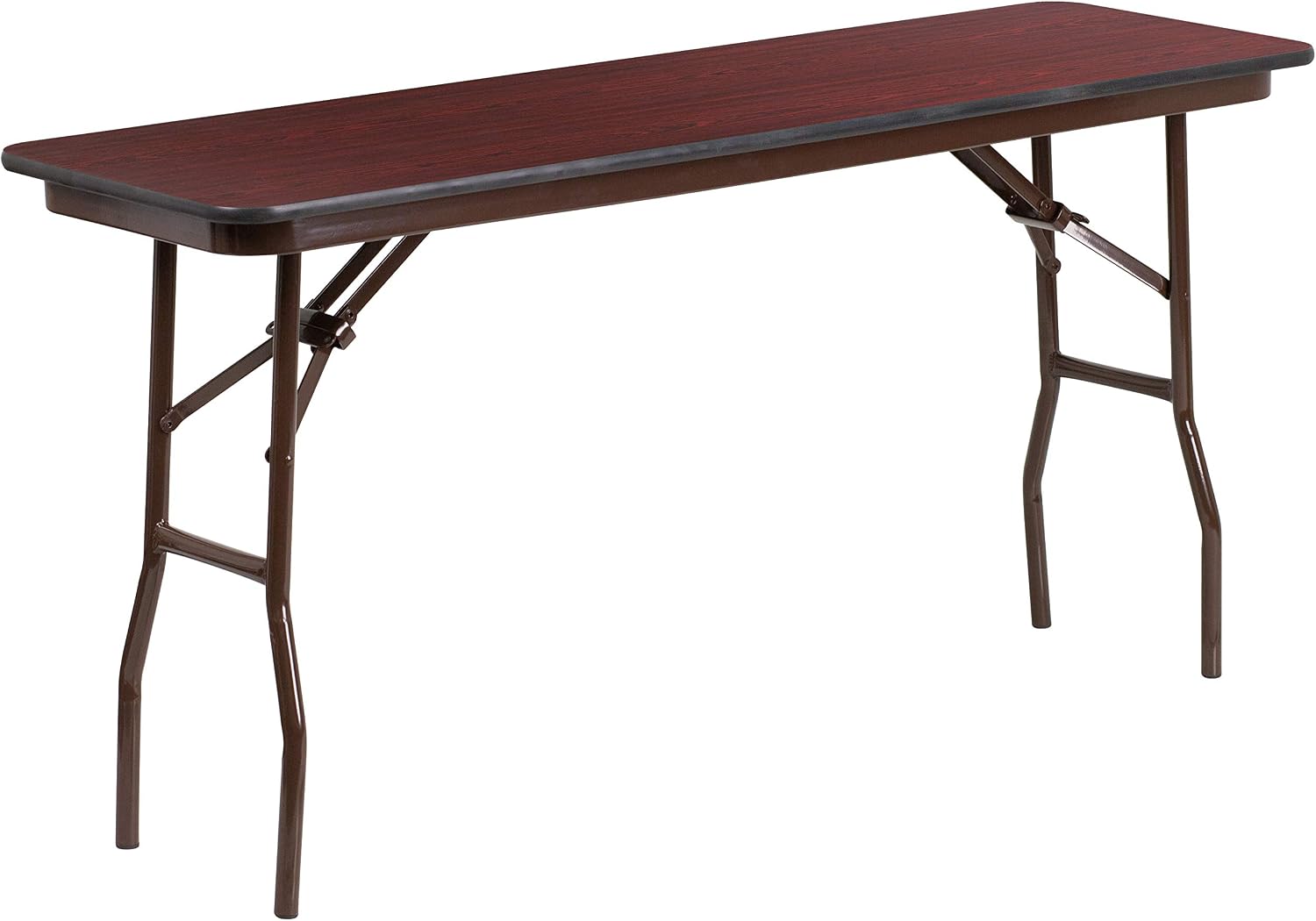 Flash Furniture 5 ft Laminate Folding Training Table, Mahogany | Durable Construction, Commercial Use