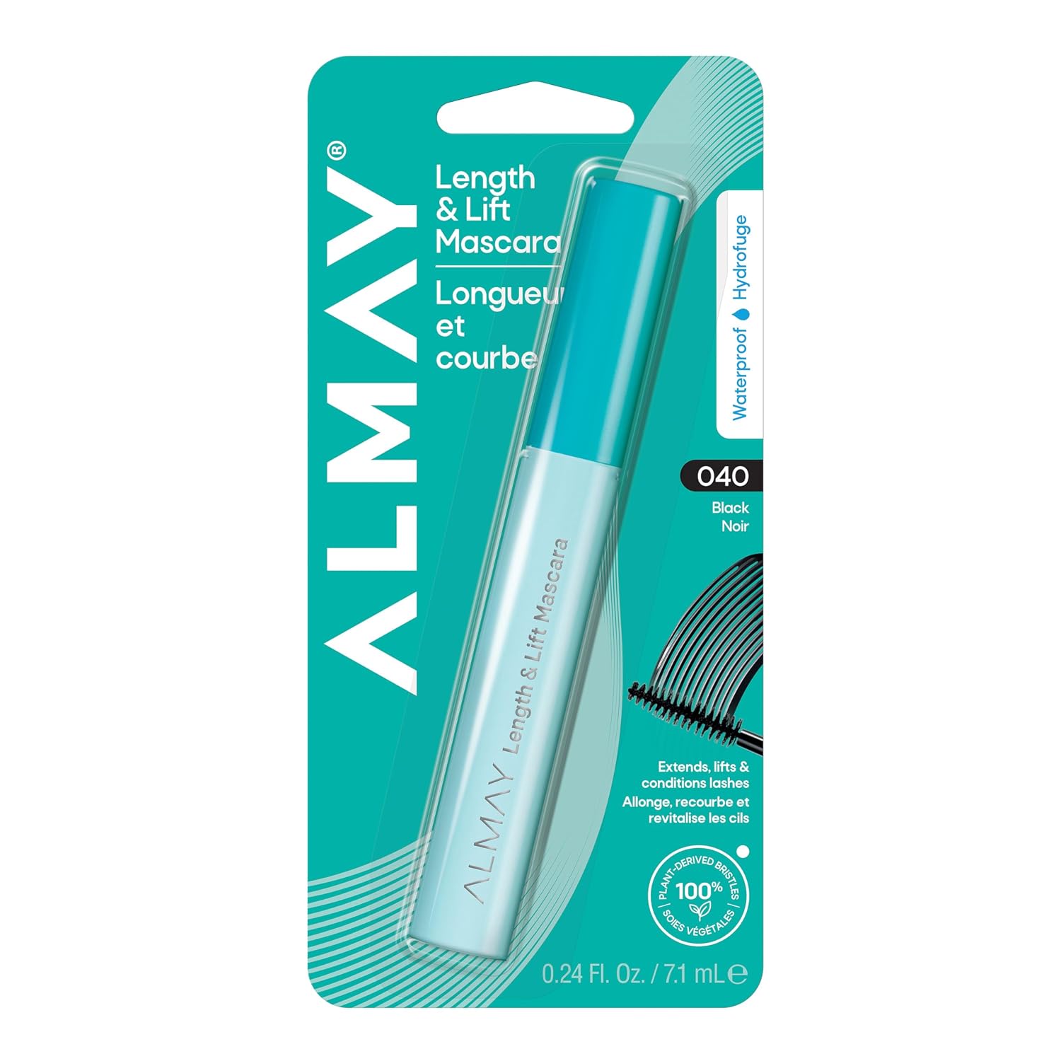 Almay Length & Lift Mascara, 10 Blackest Black, 1 Count