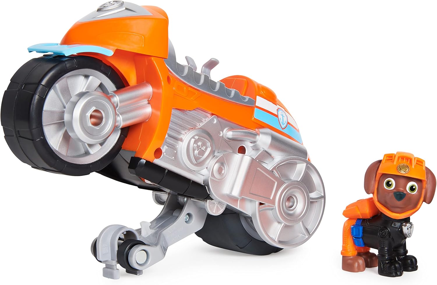 PAW Patrol, Moto Pups Wildcat’s Deluxe Pull Back Motorcycle Vehicle with Wheelie Feature and Toy Figure