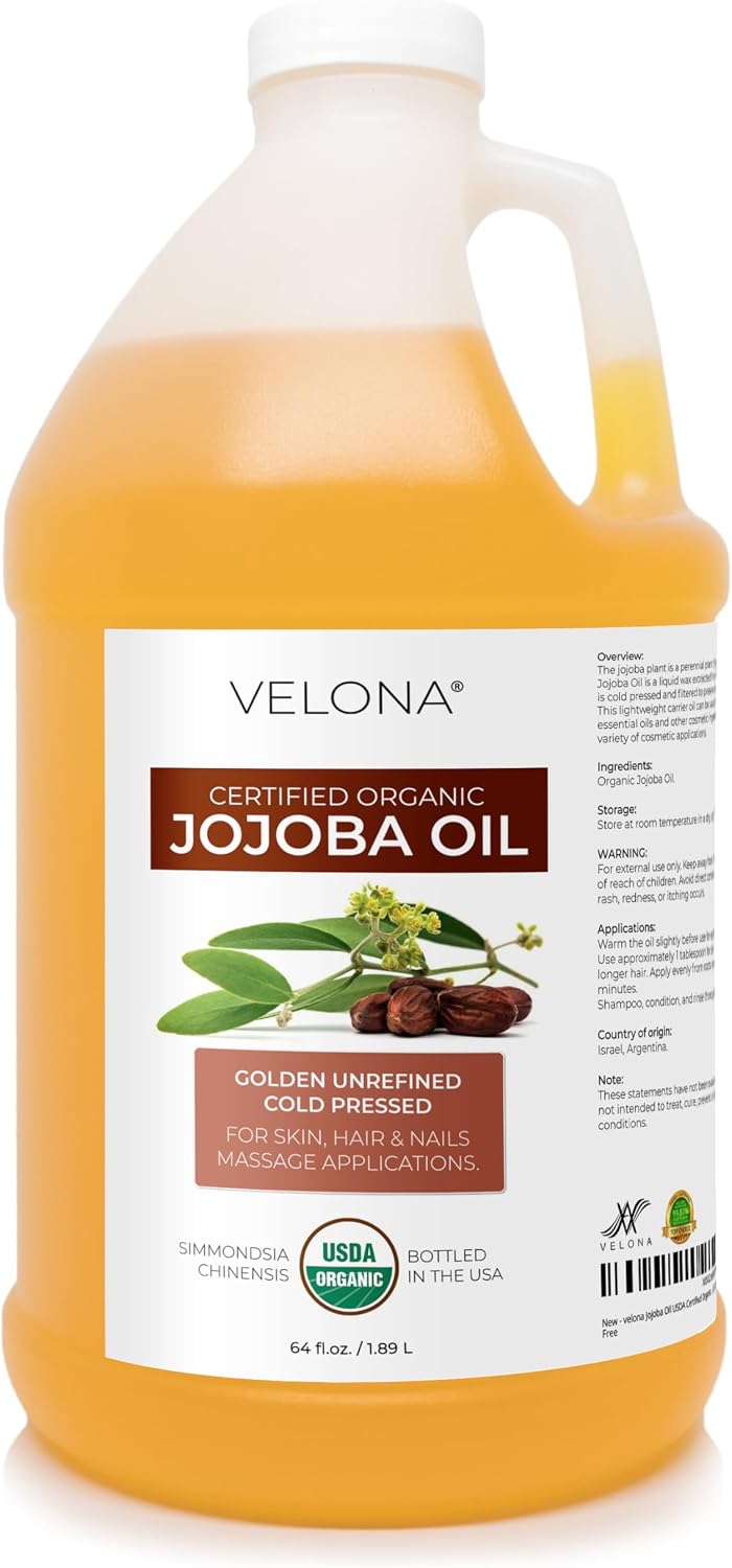 velona USDA Organic Castor Oil - 64 fl oz, Cold Pressed, USP Grade