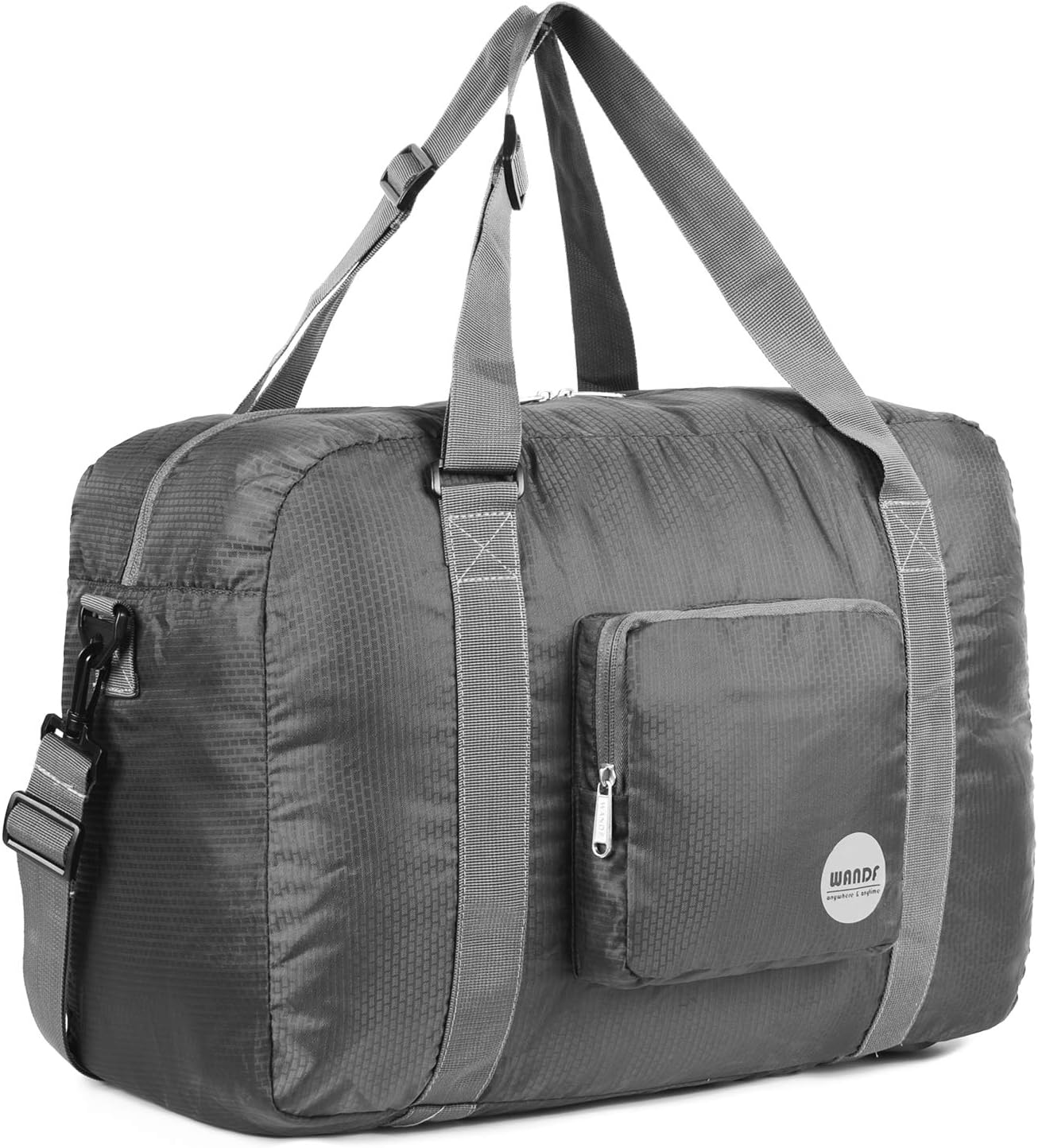 WANDF Foldable Personal Item Bag, Carry on Travel Duffle Bag | Frontier Airline Underseat Fit, 18x14x8 inches, Weekend Overnight Trips, Packable